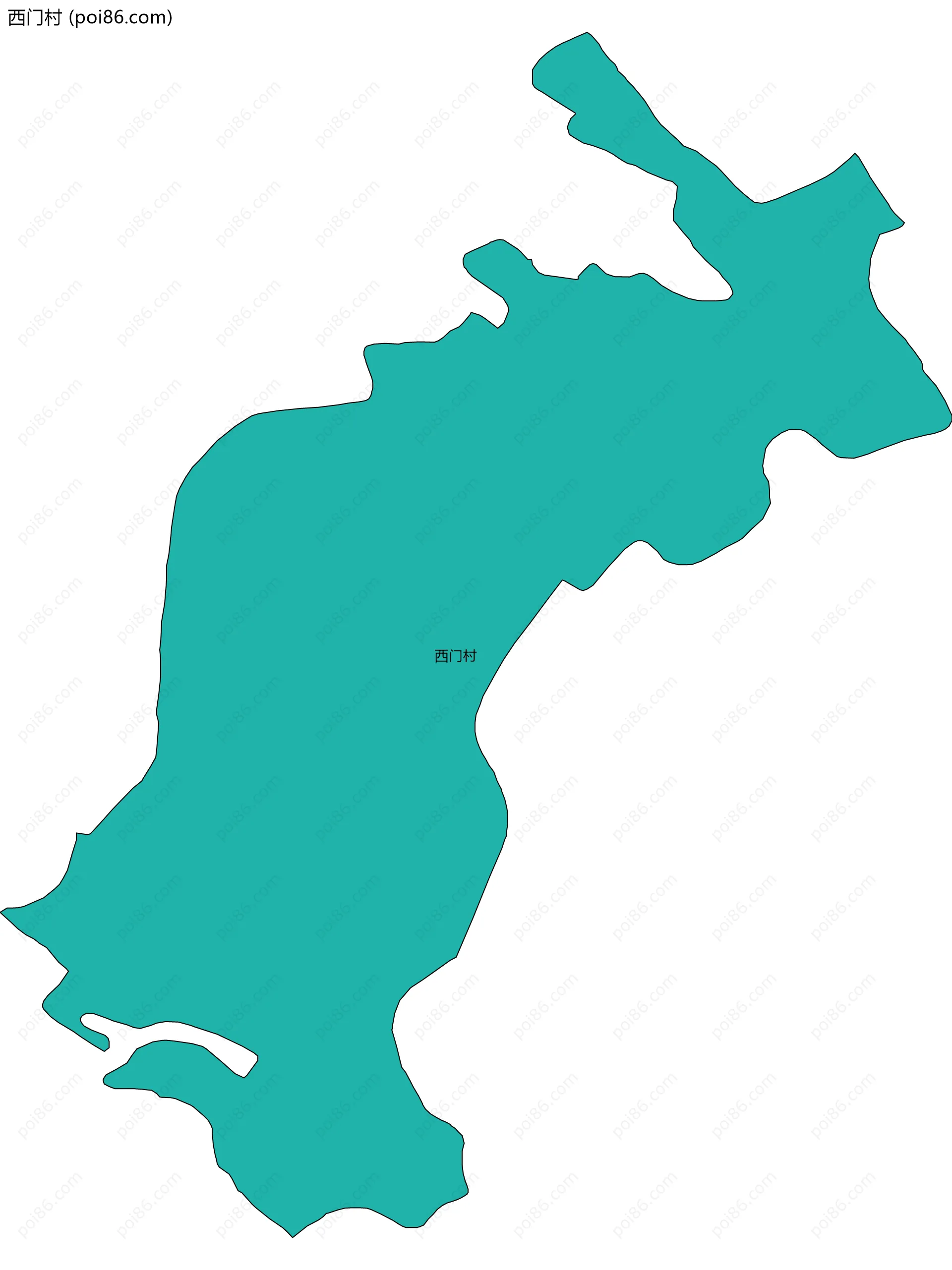 西门村边界地图