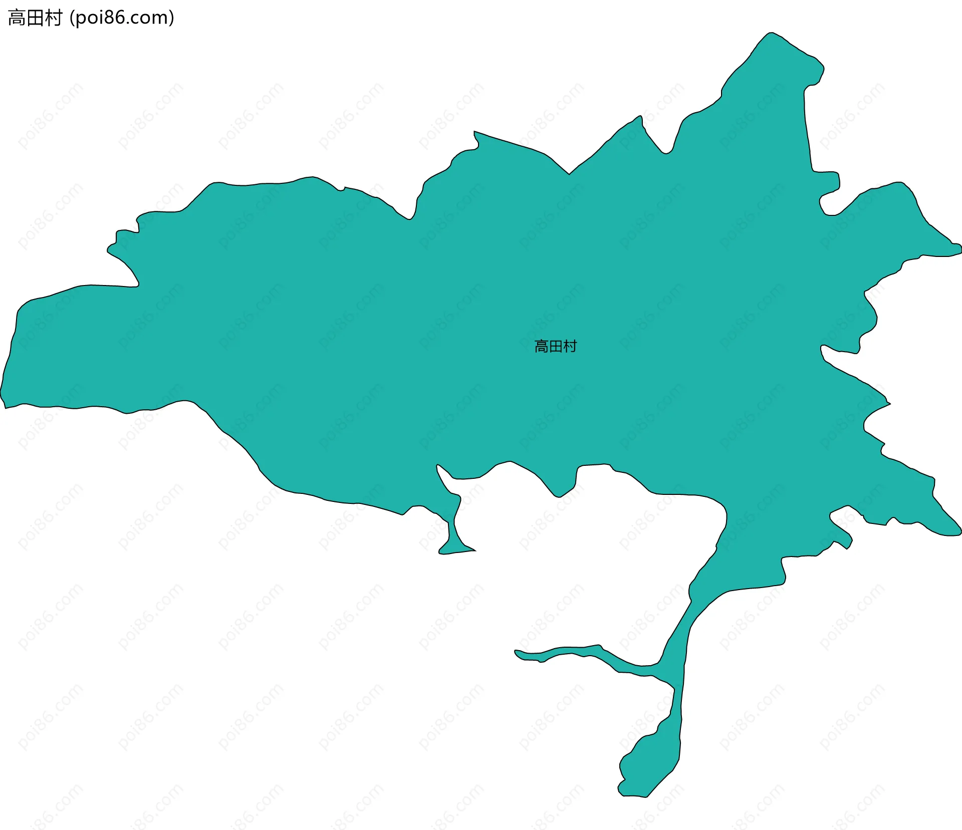 高田村边界地图