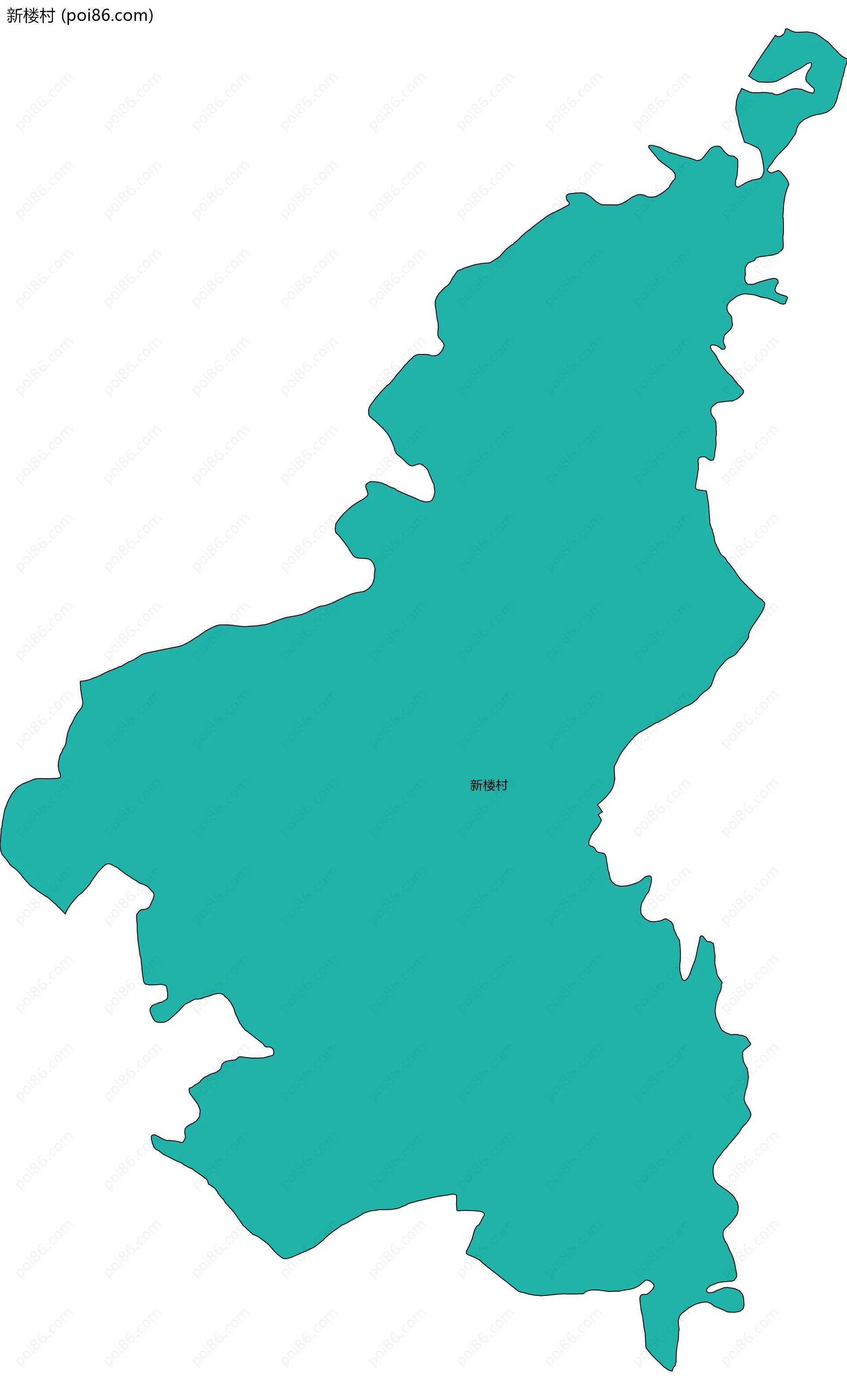 新楼村边界地图