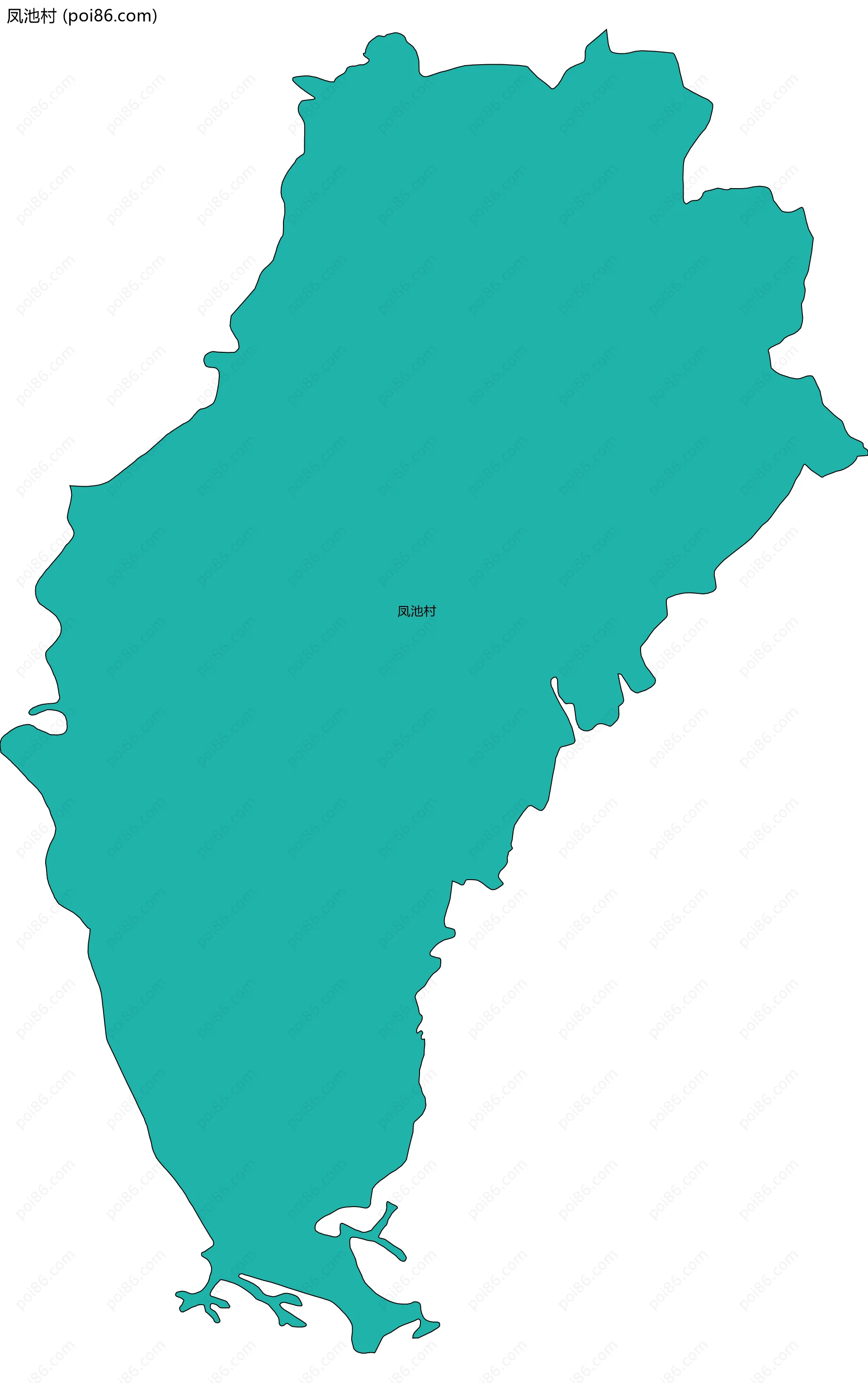 凤池村边界地图