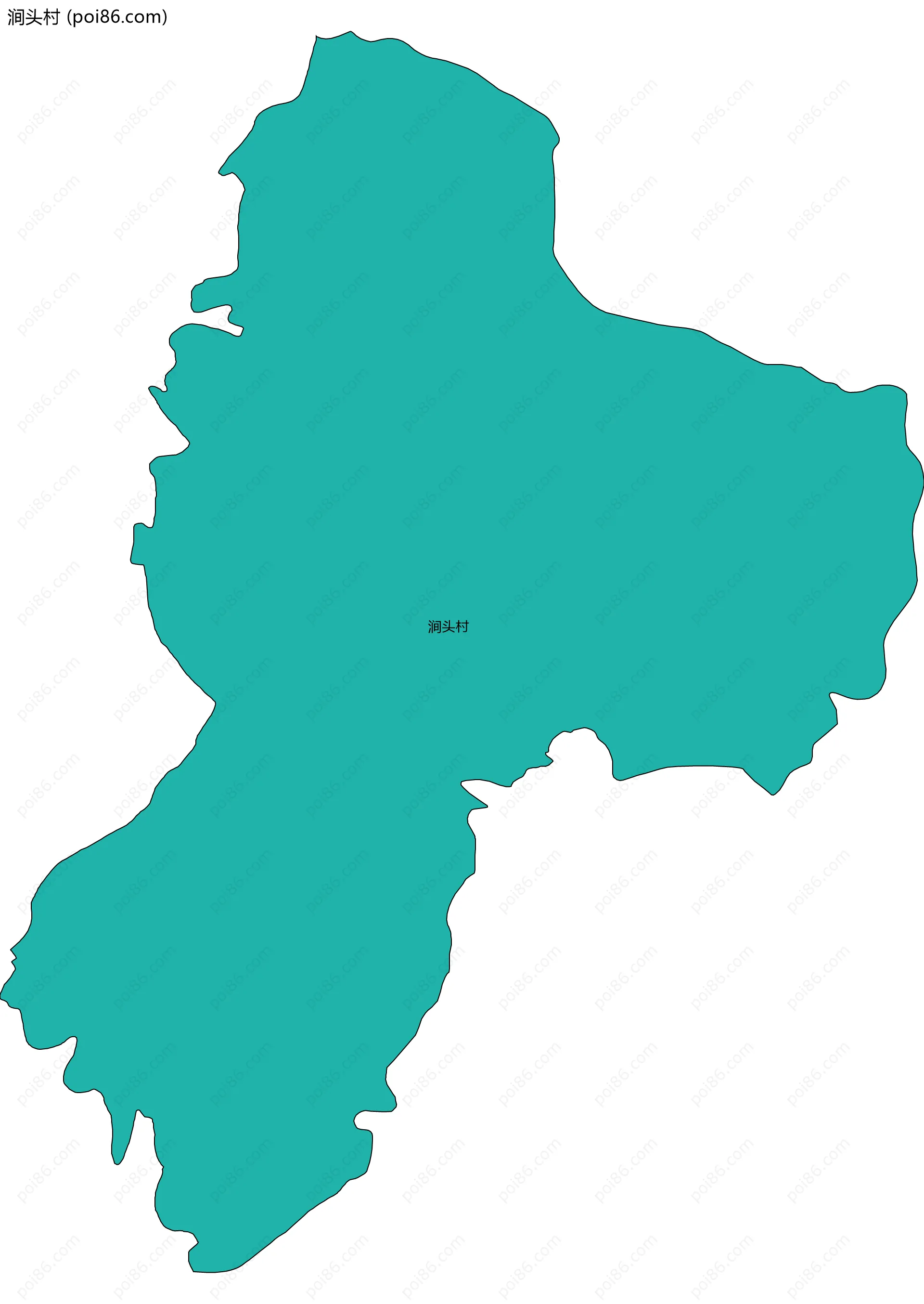 涧头村边界地图