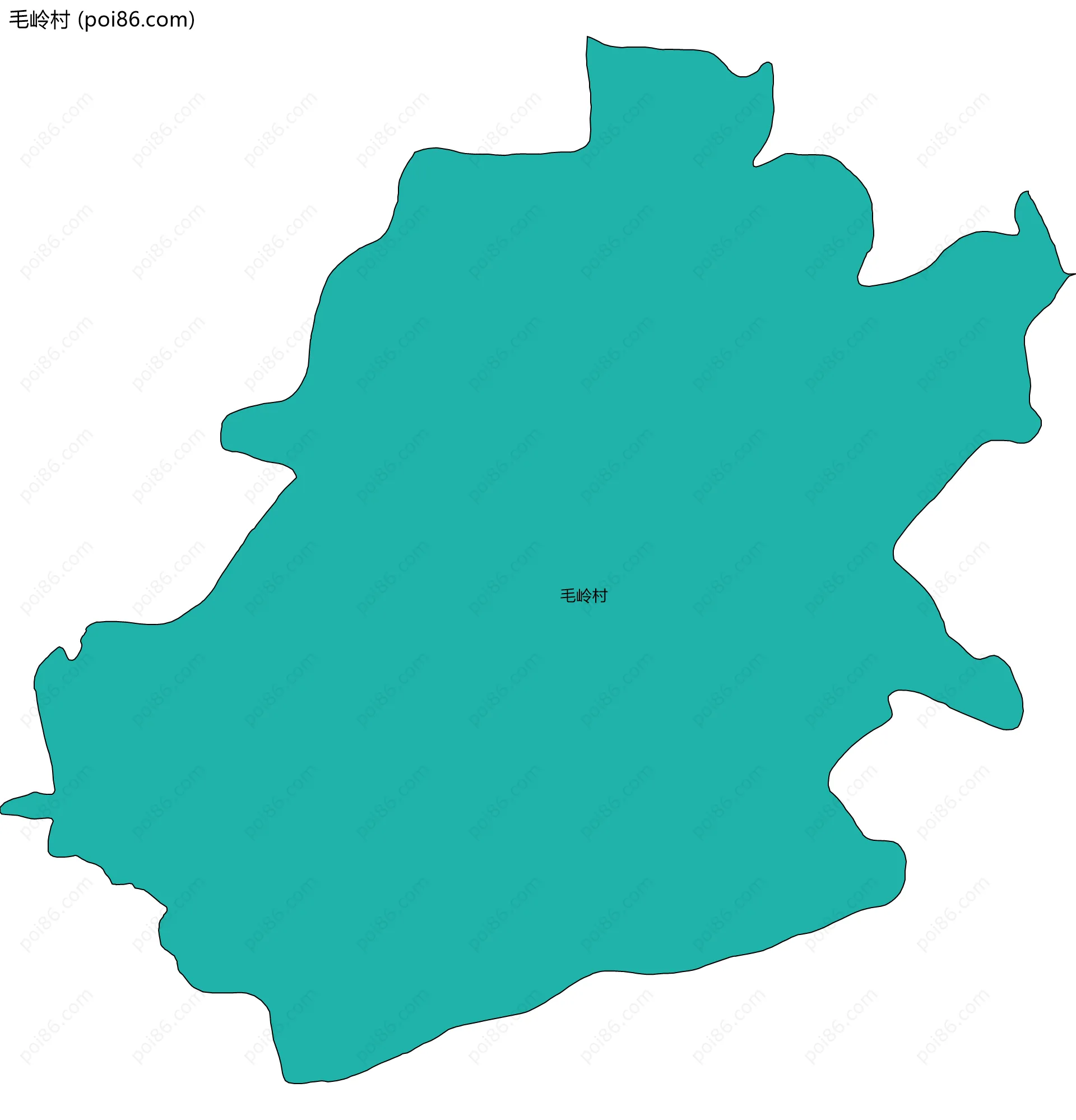 毛岭村边界地图