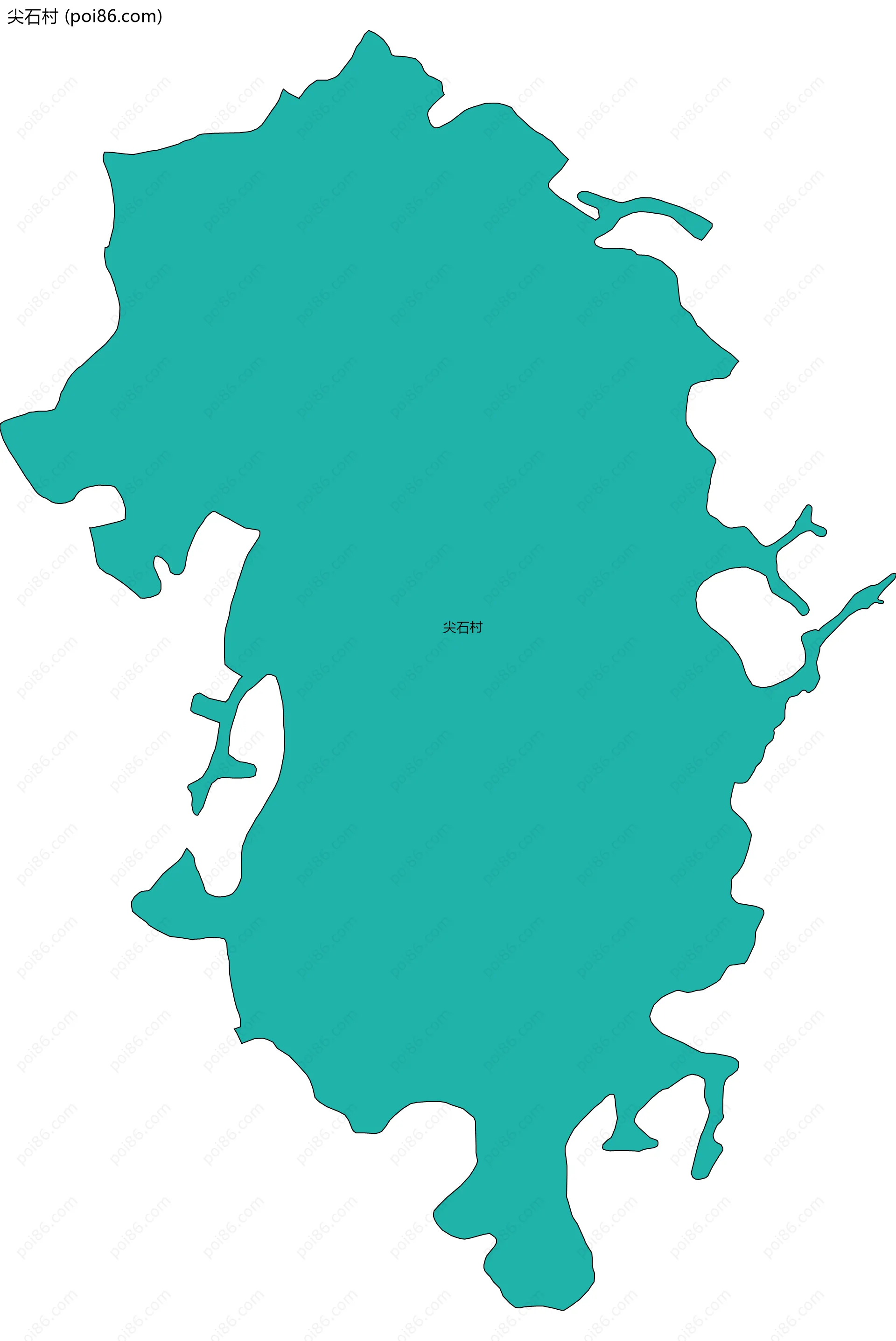 尖石村边界地图