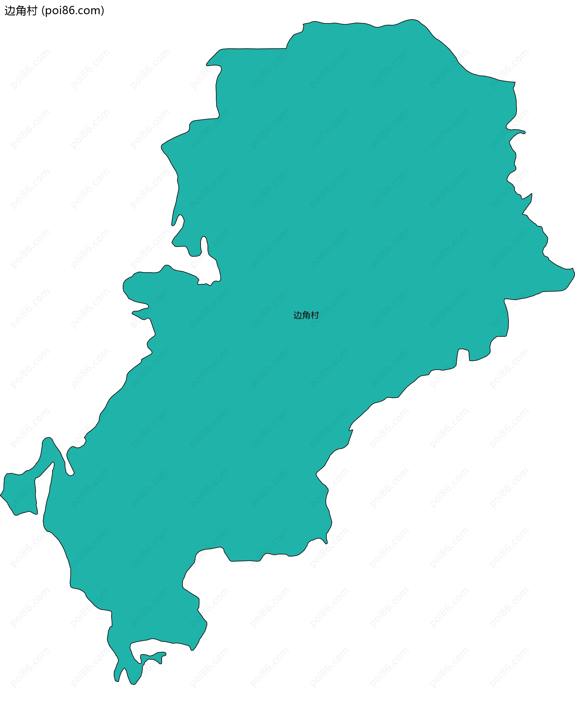 边角村边界地图