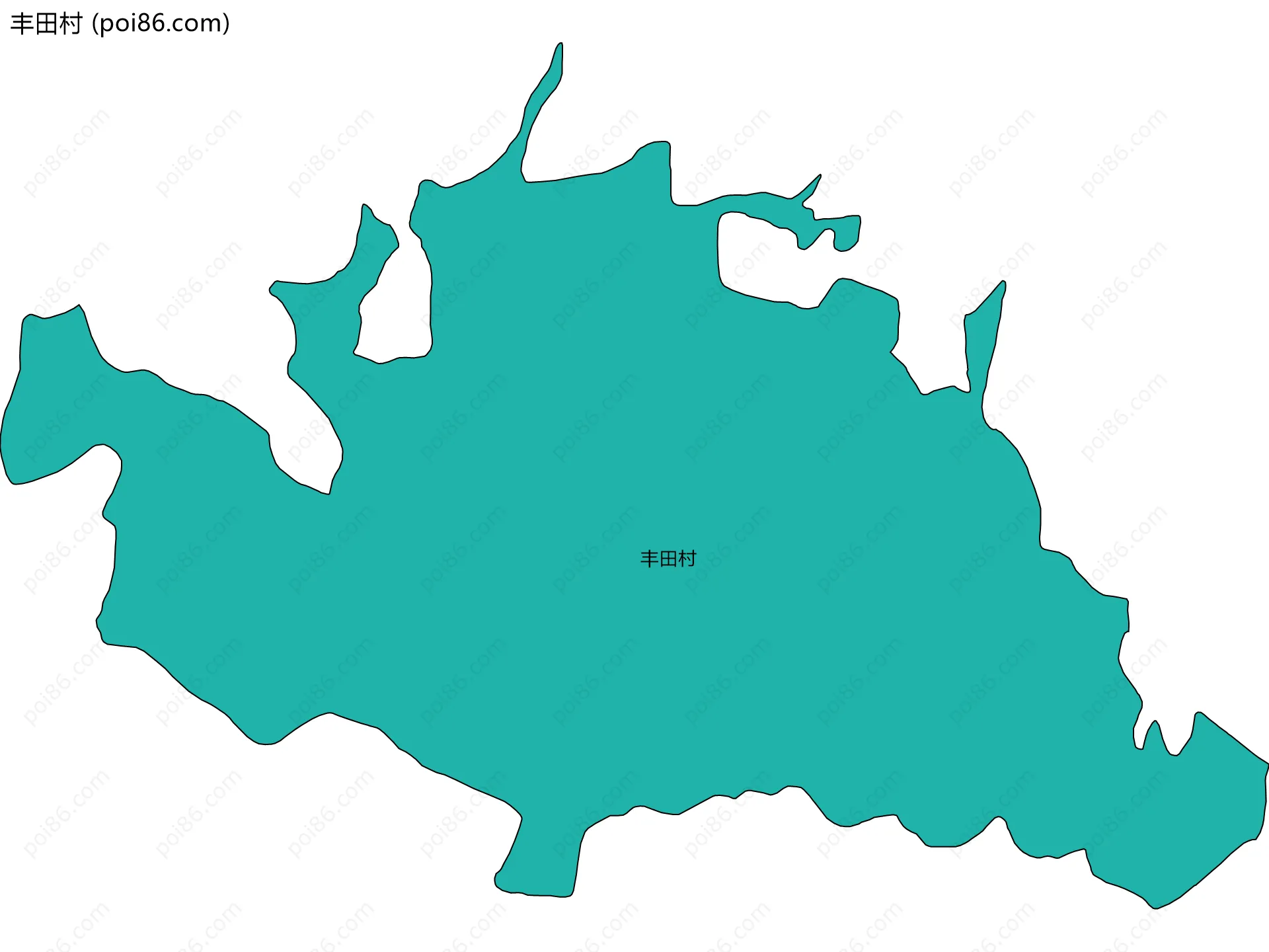 丰田村边界地图