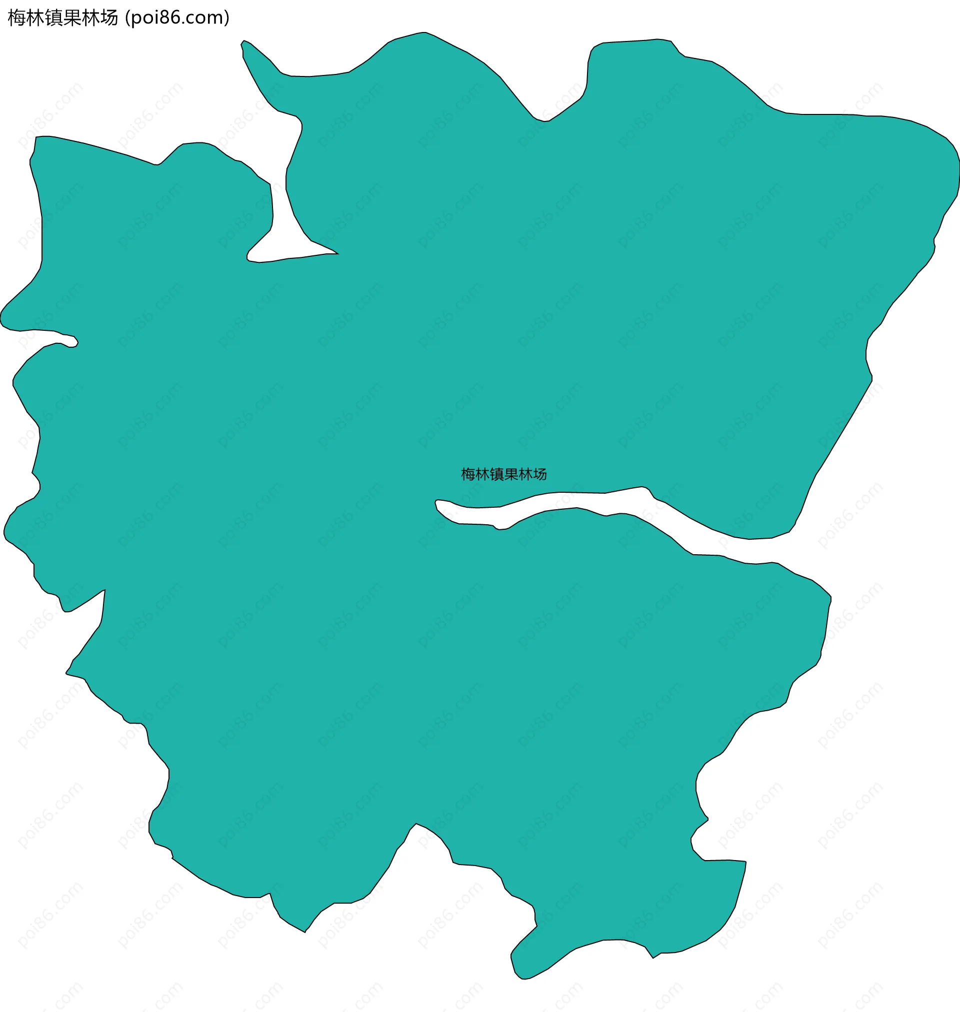 梅林镇果林场边界地图