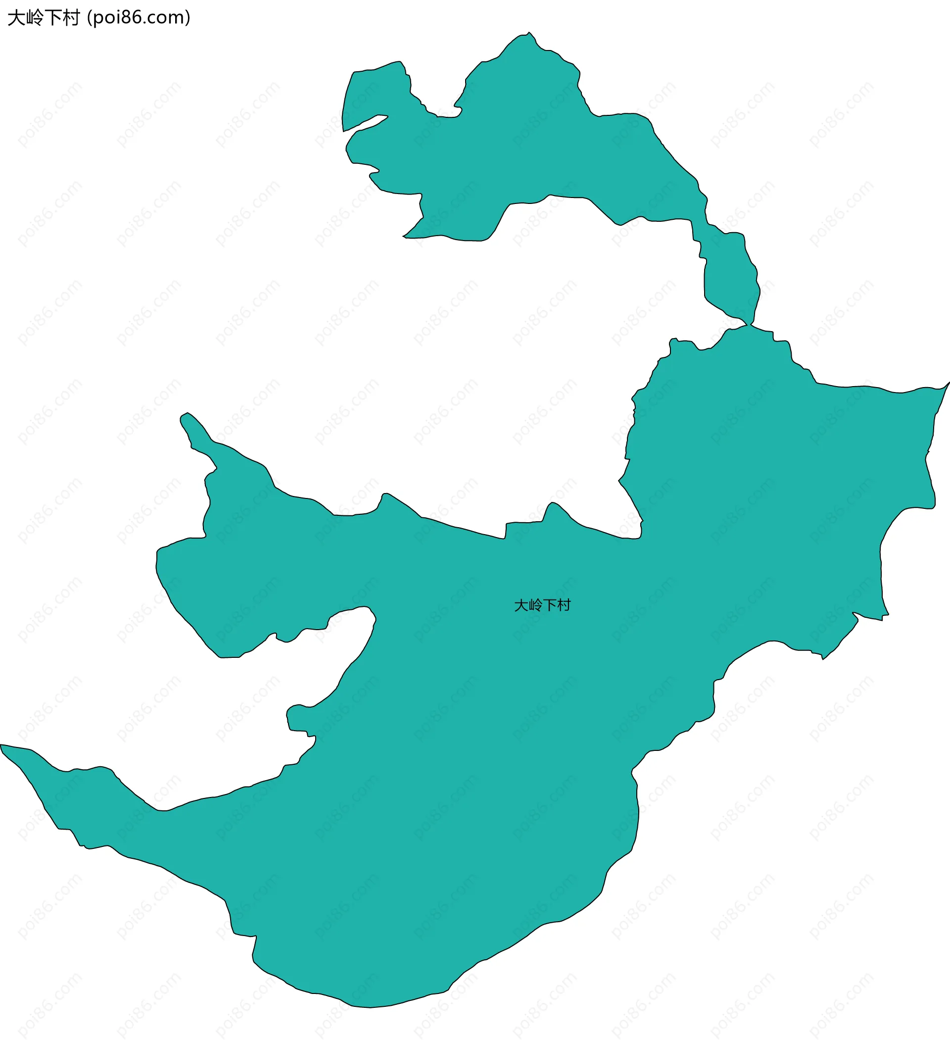 大岭下村边界地图
