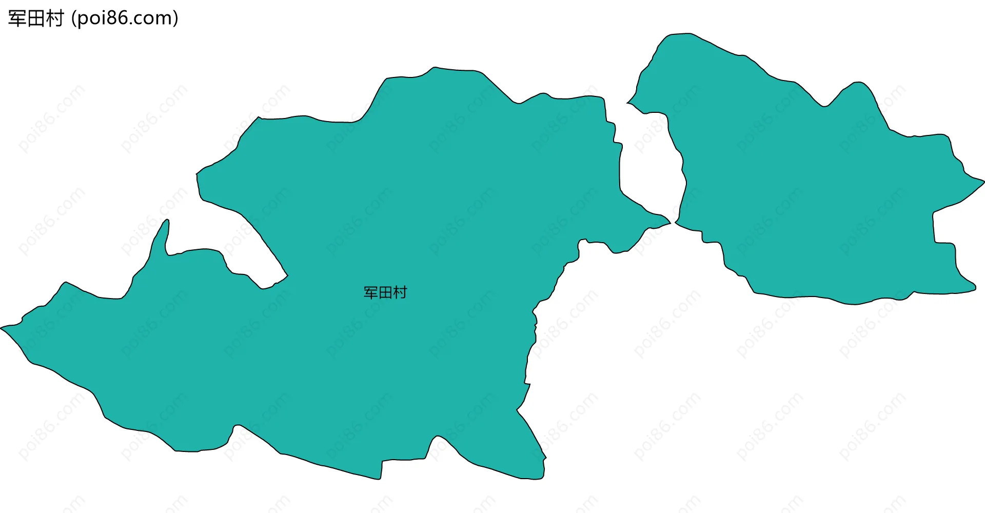 军田村边界地图