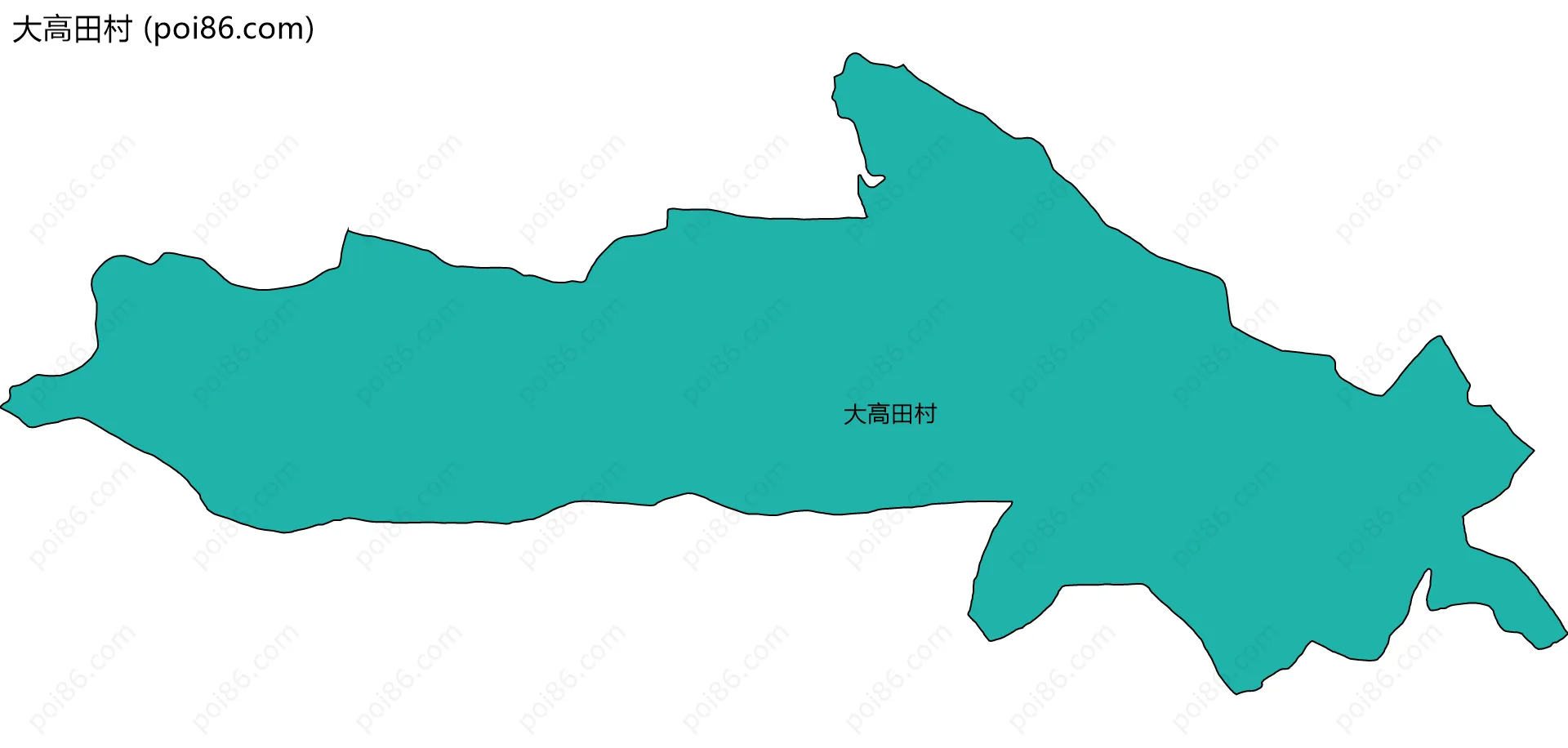 大高田村边界地图