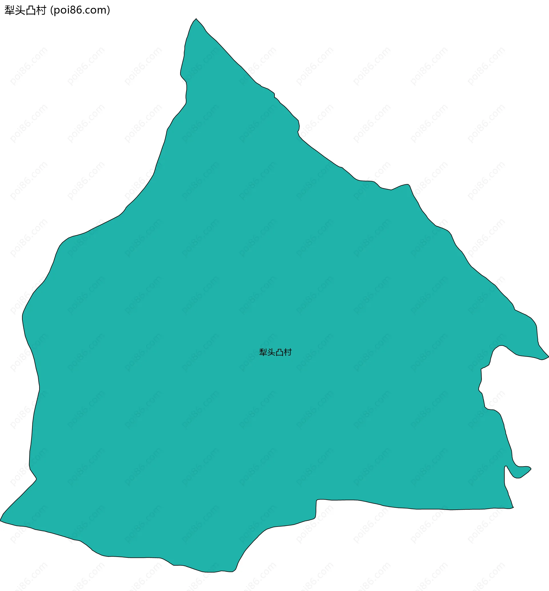 犁头凸村边界地图