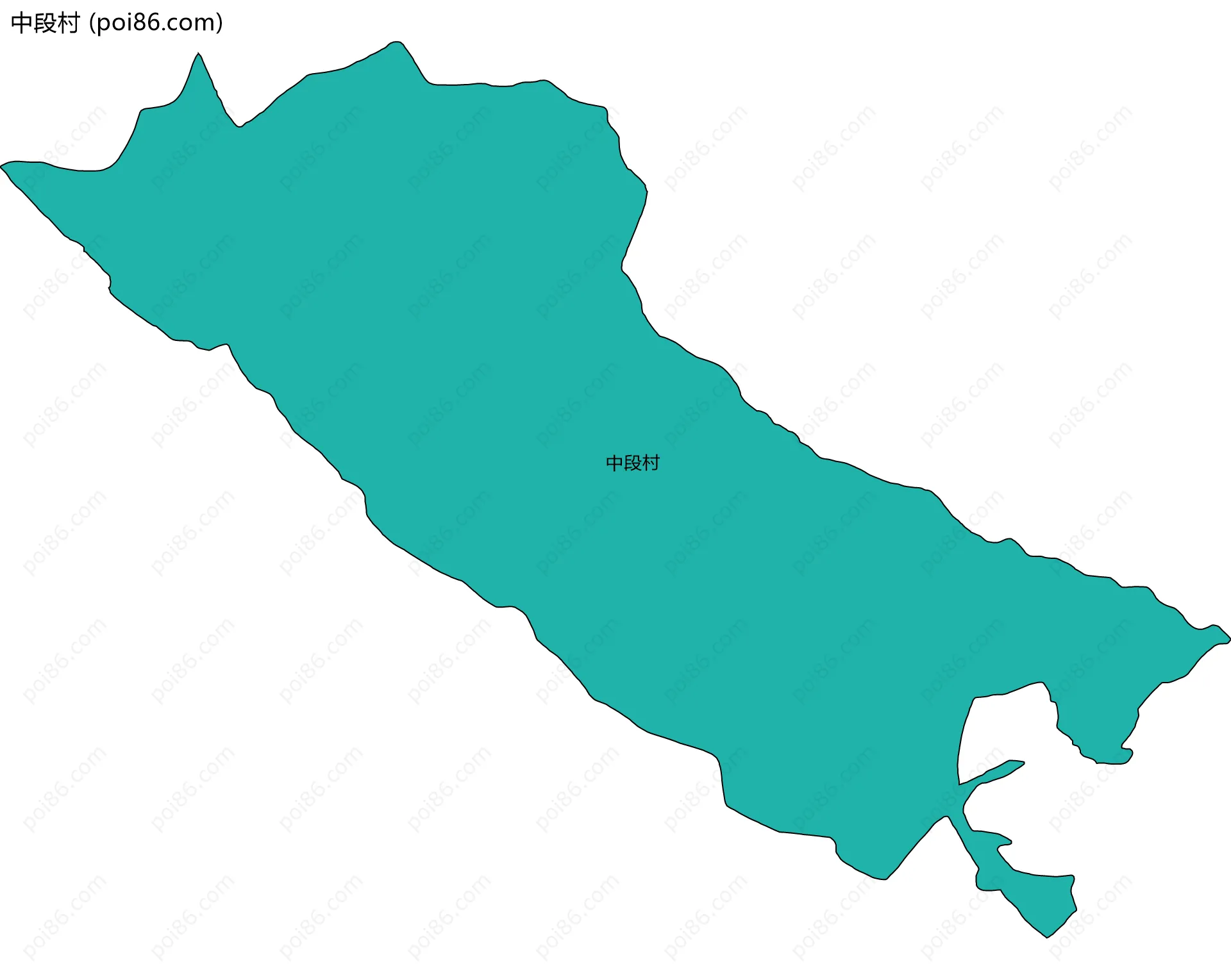 中段村边界地图