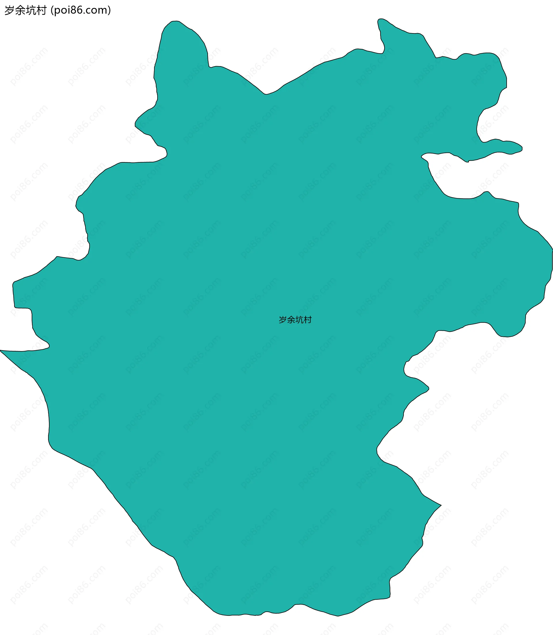 岁余坑村边界地图