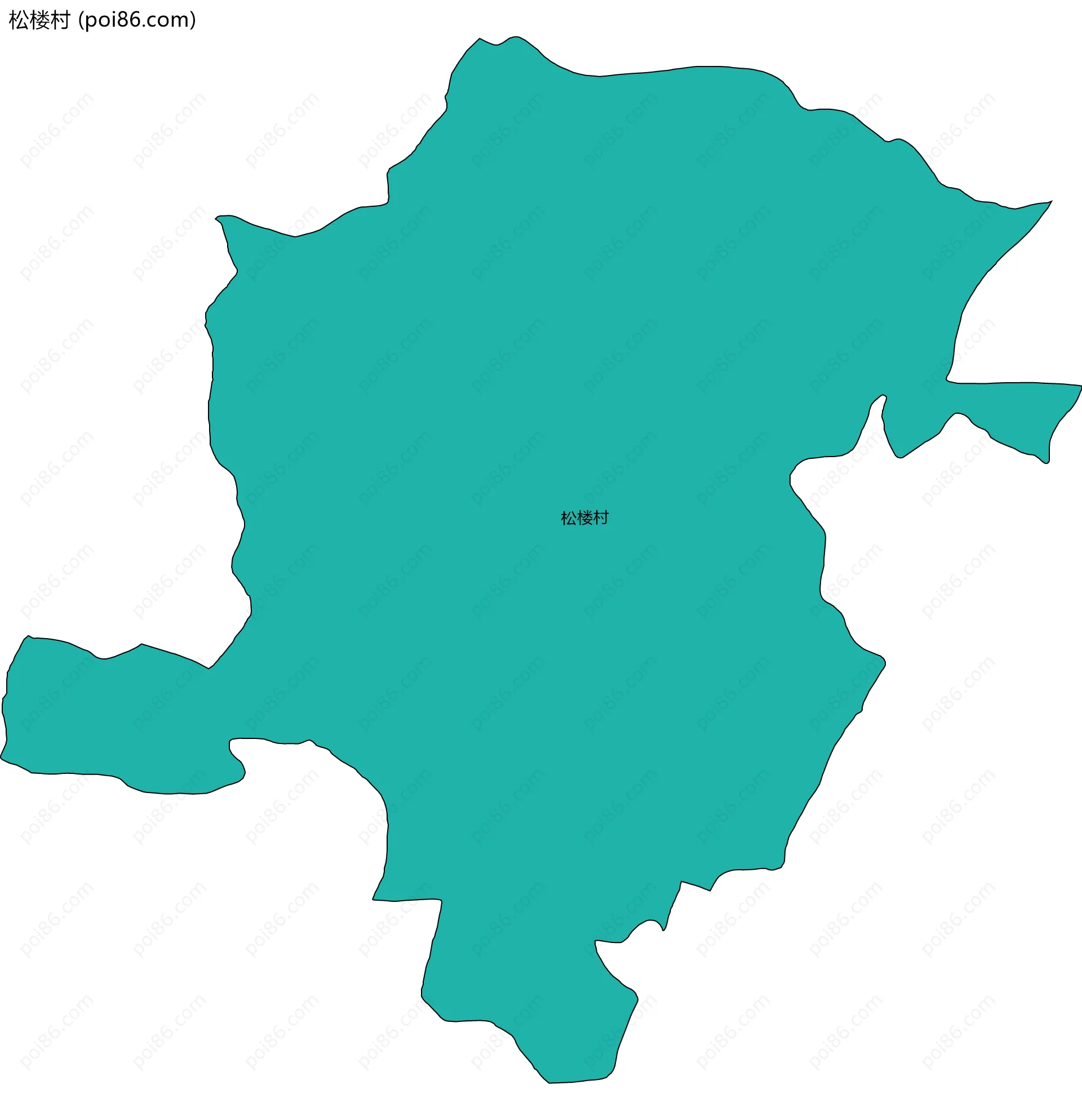 松楼村边界地图