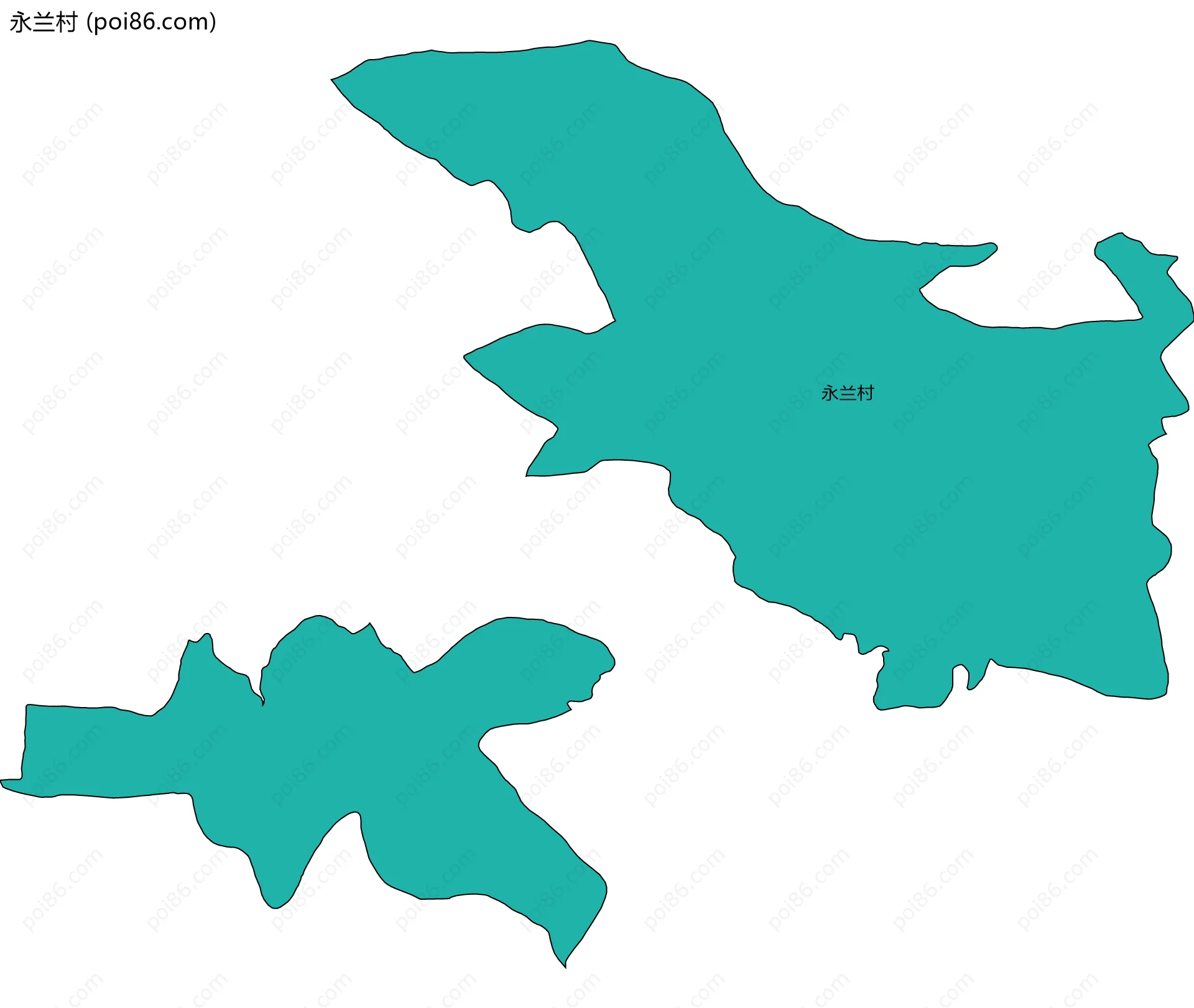 永兰村边界地图