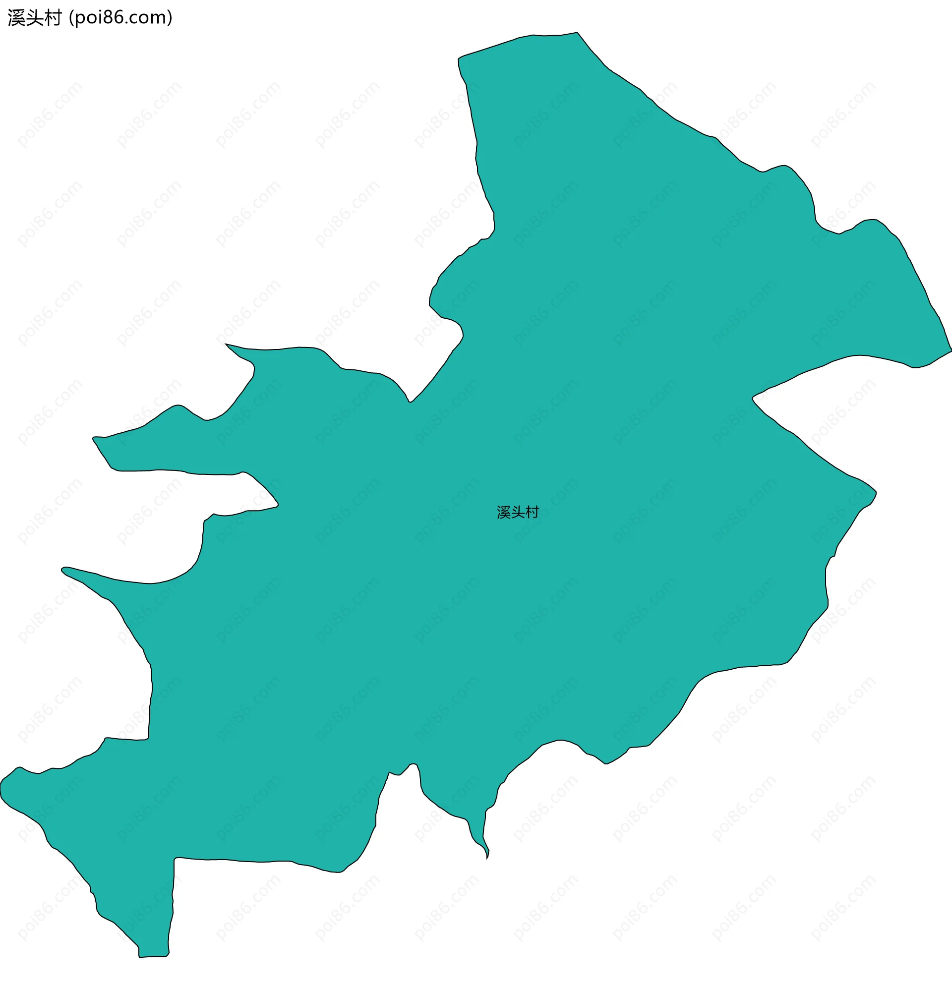 溪头村边界地图