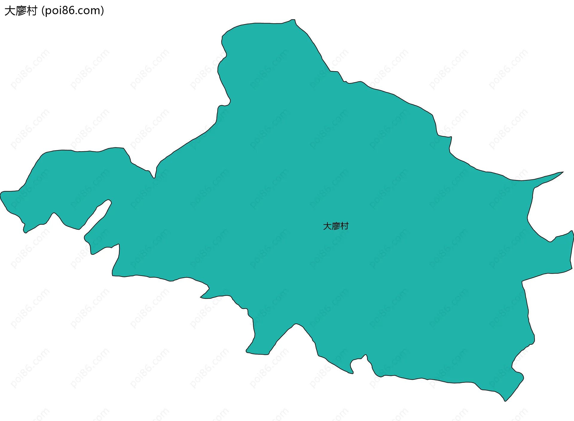 大廖村边界地图