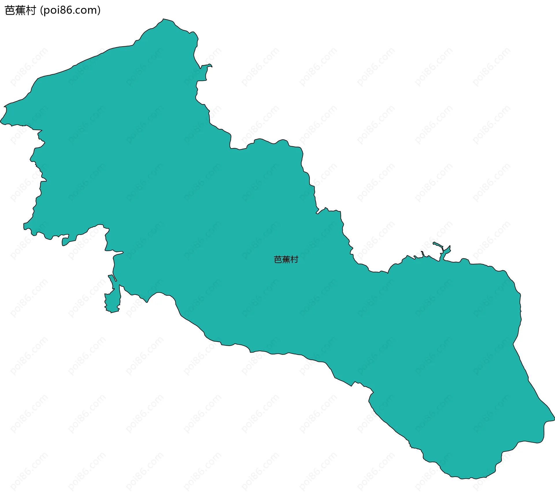 芭蕉村边界地图