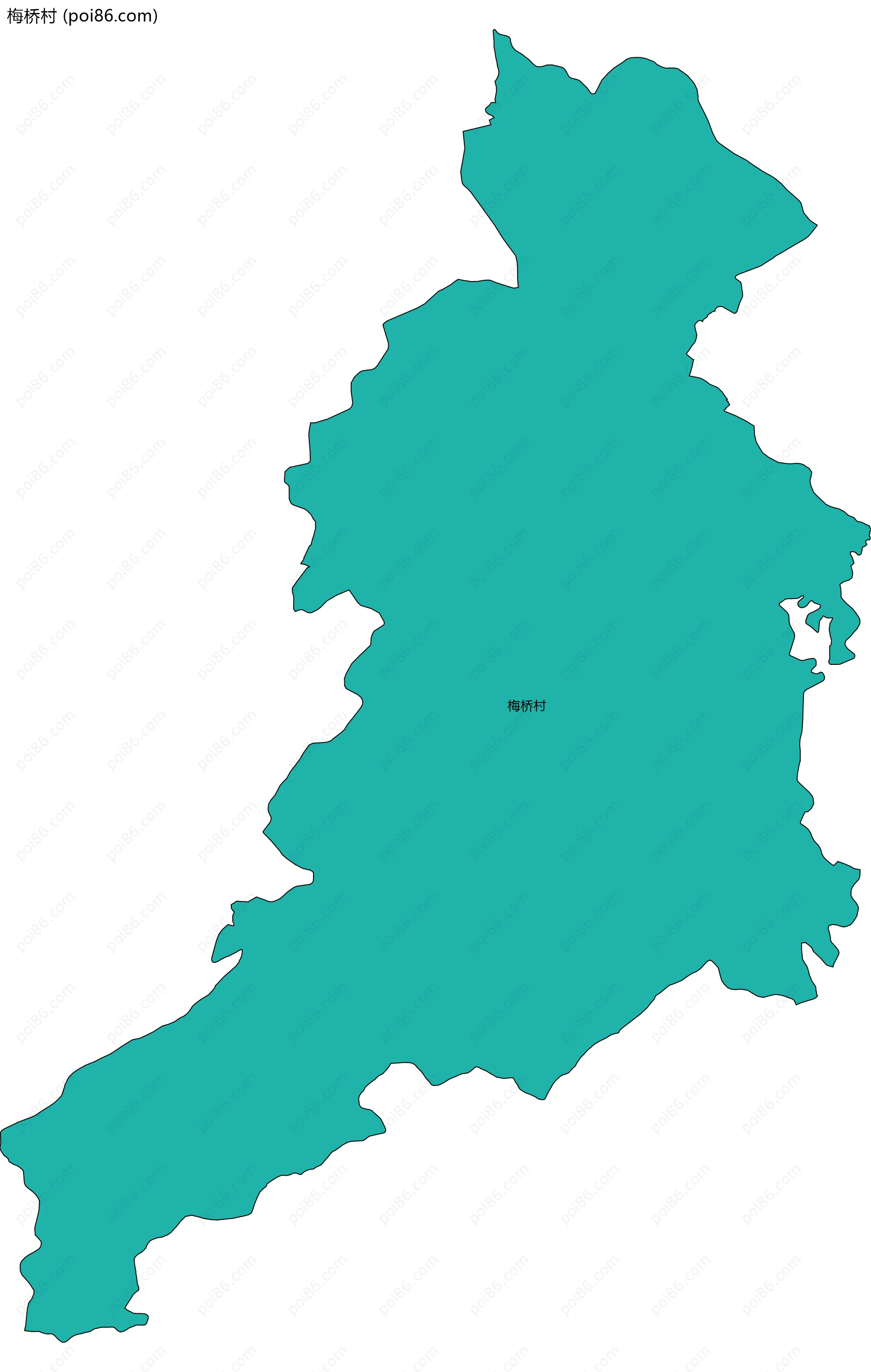 梅桥村边界地图