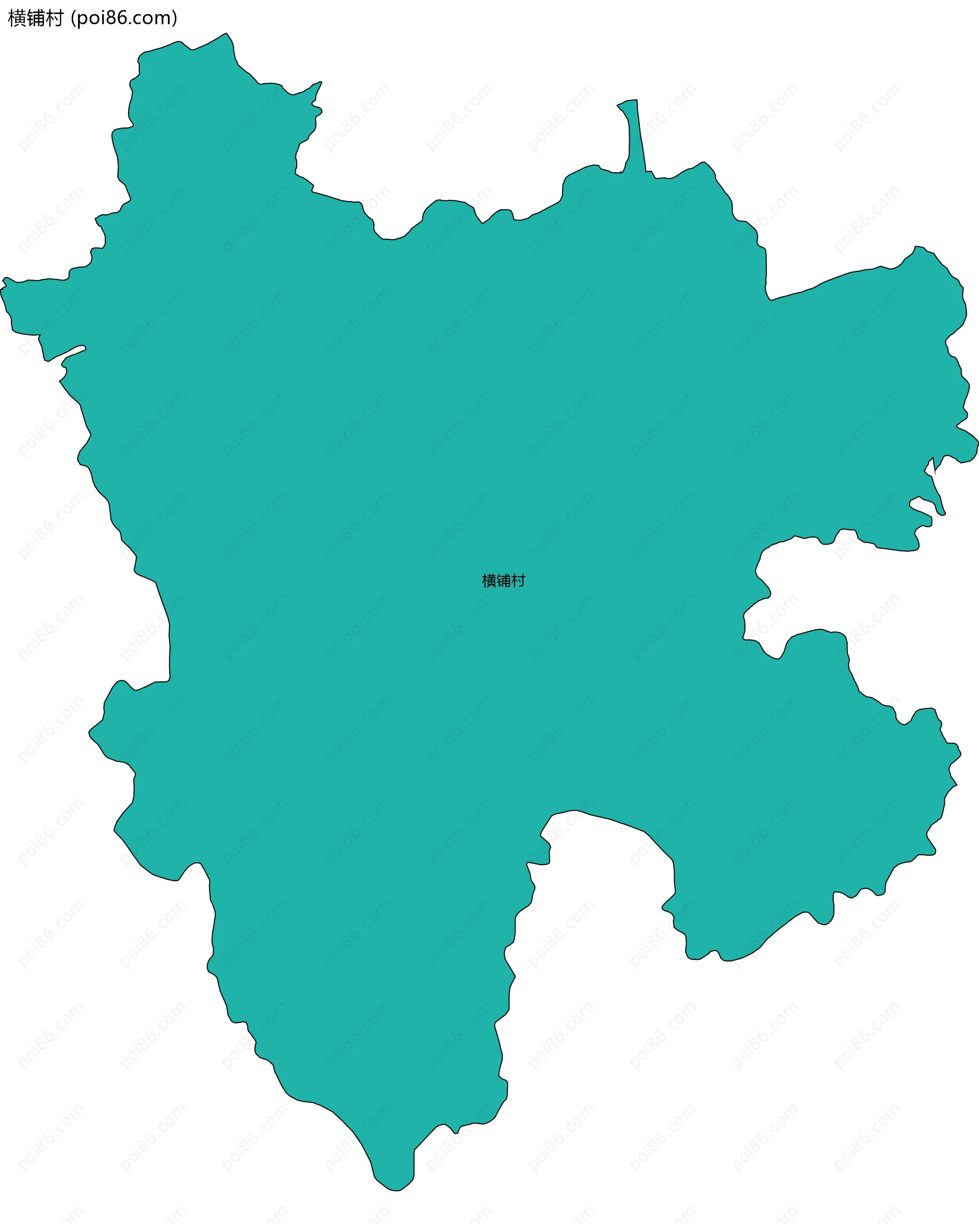 横铺村边界地图