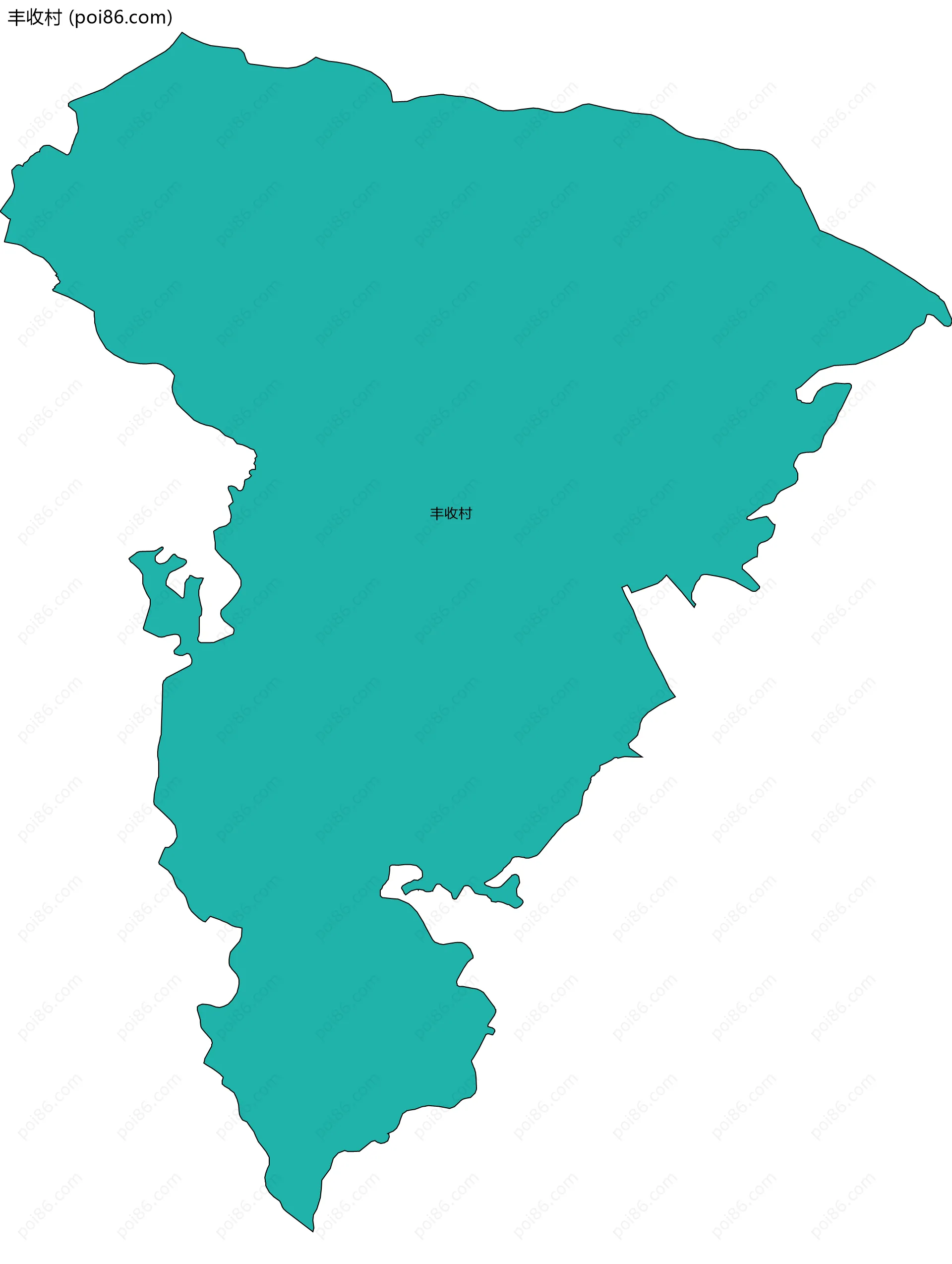 丰收村边界地图