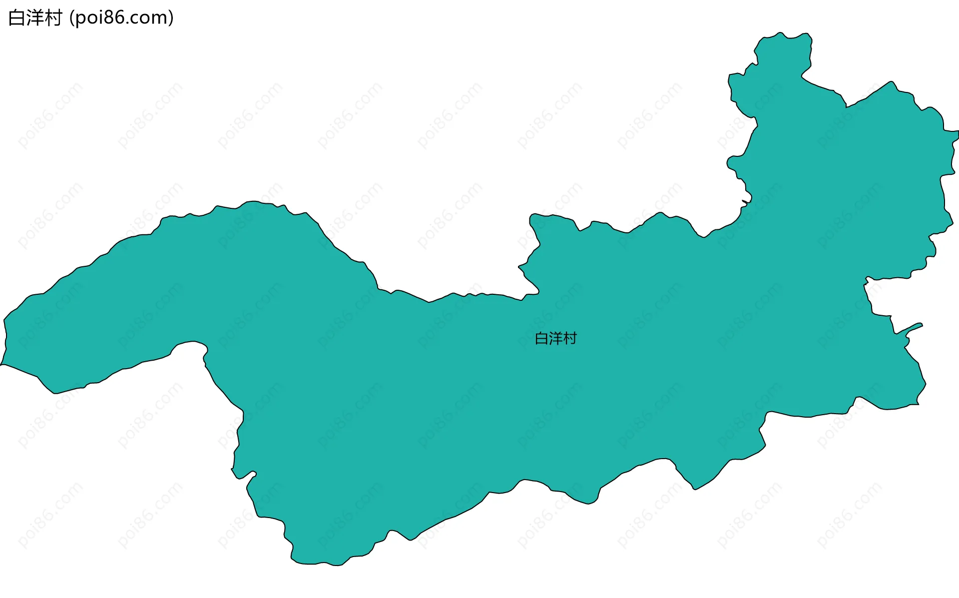 白洋村边界地图