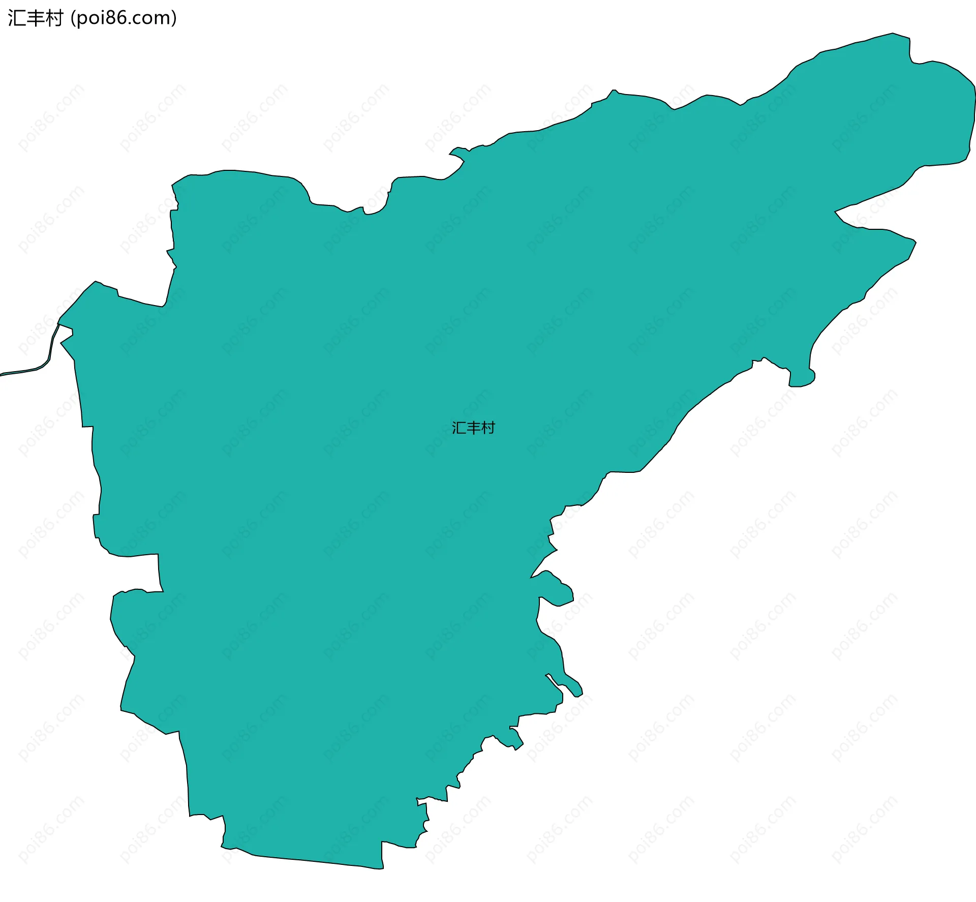 汇丰村边界地图