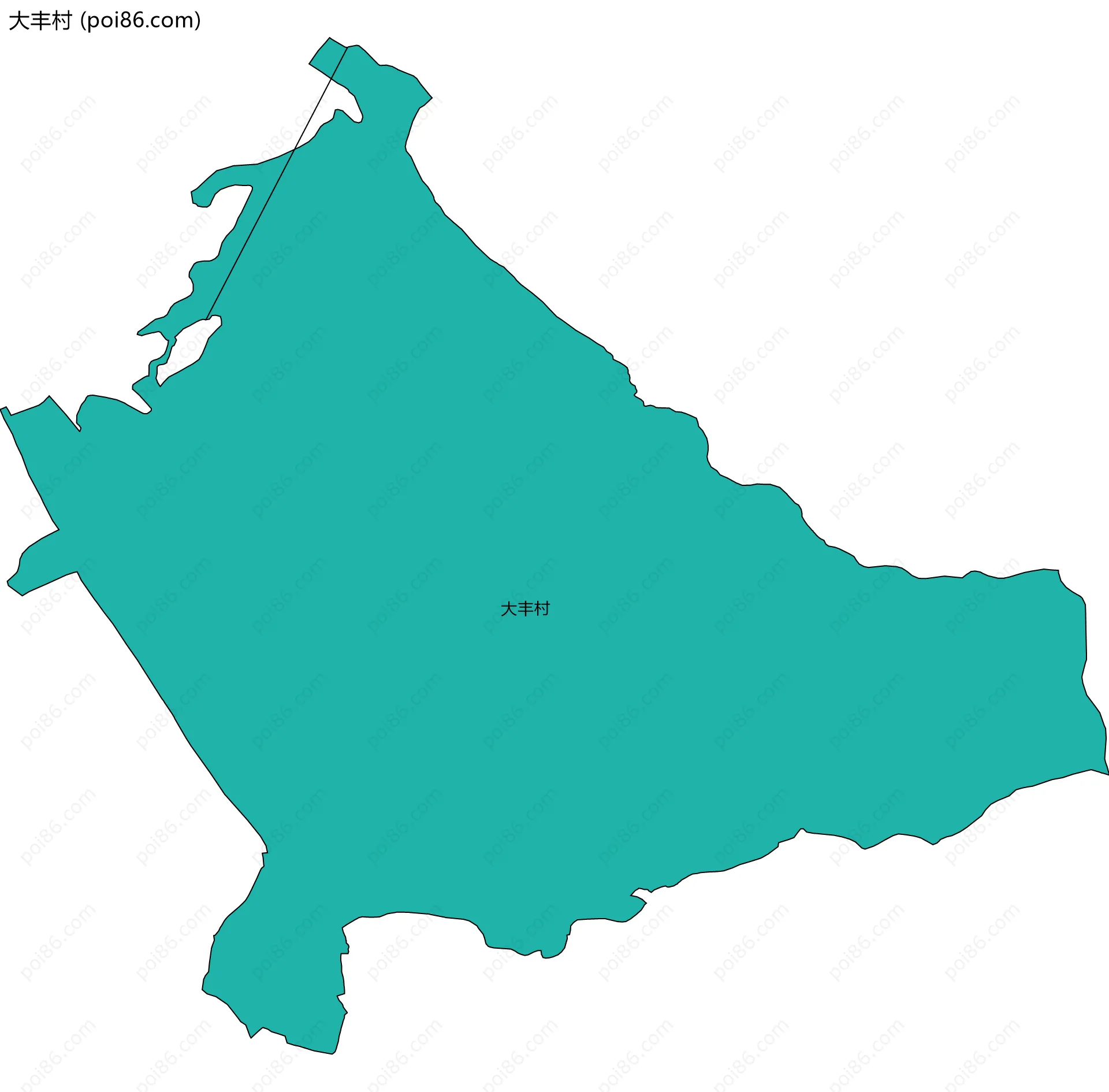 大丰村边界地图