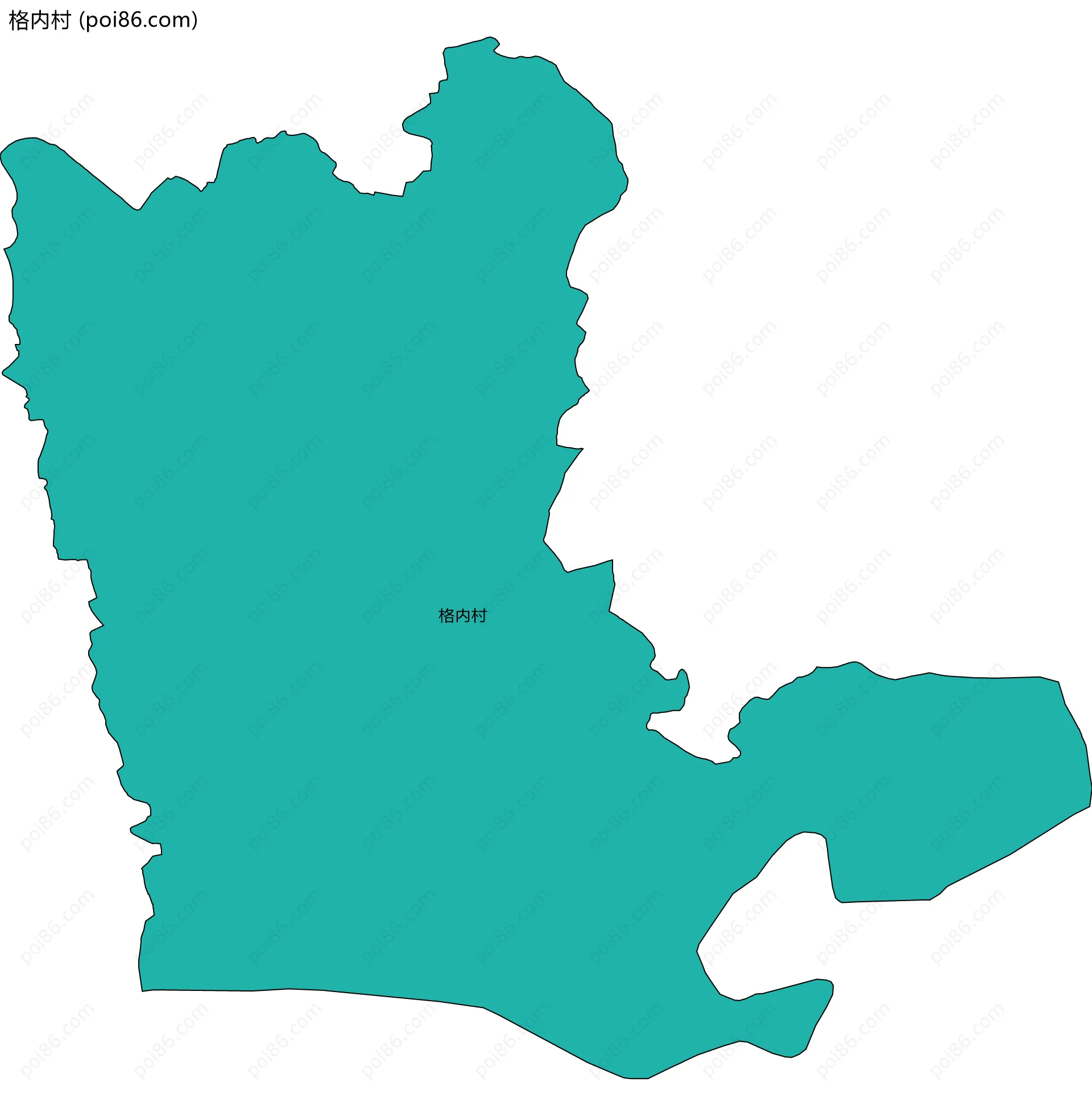 格内村边界地图