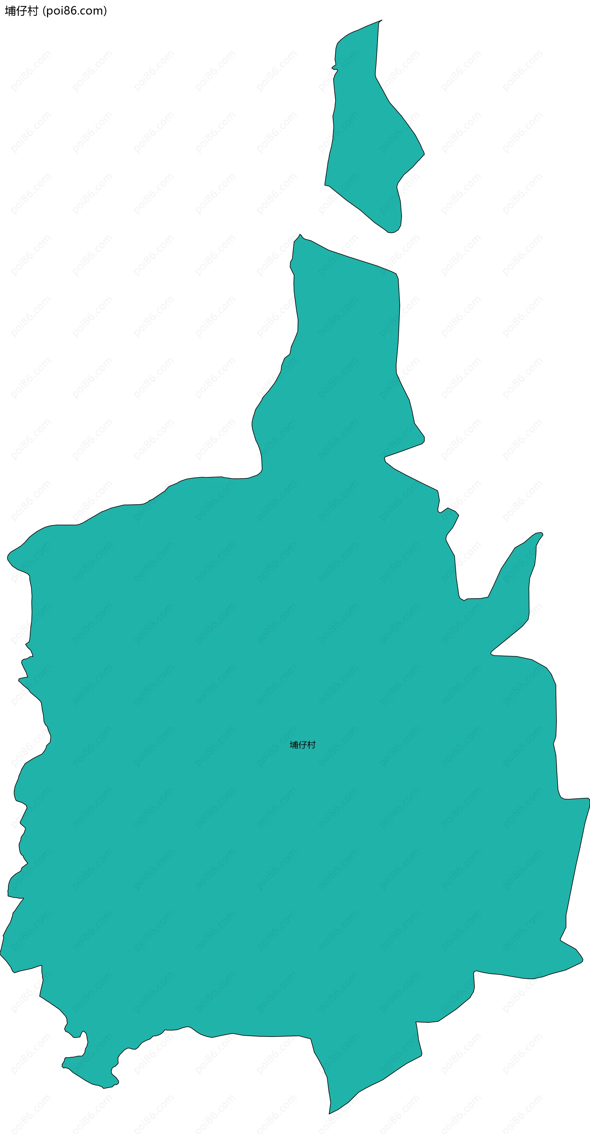 埔仔村边界地图