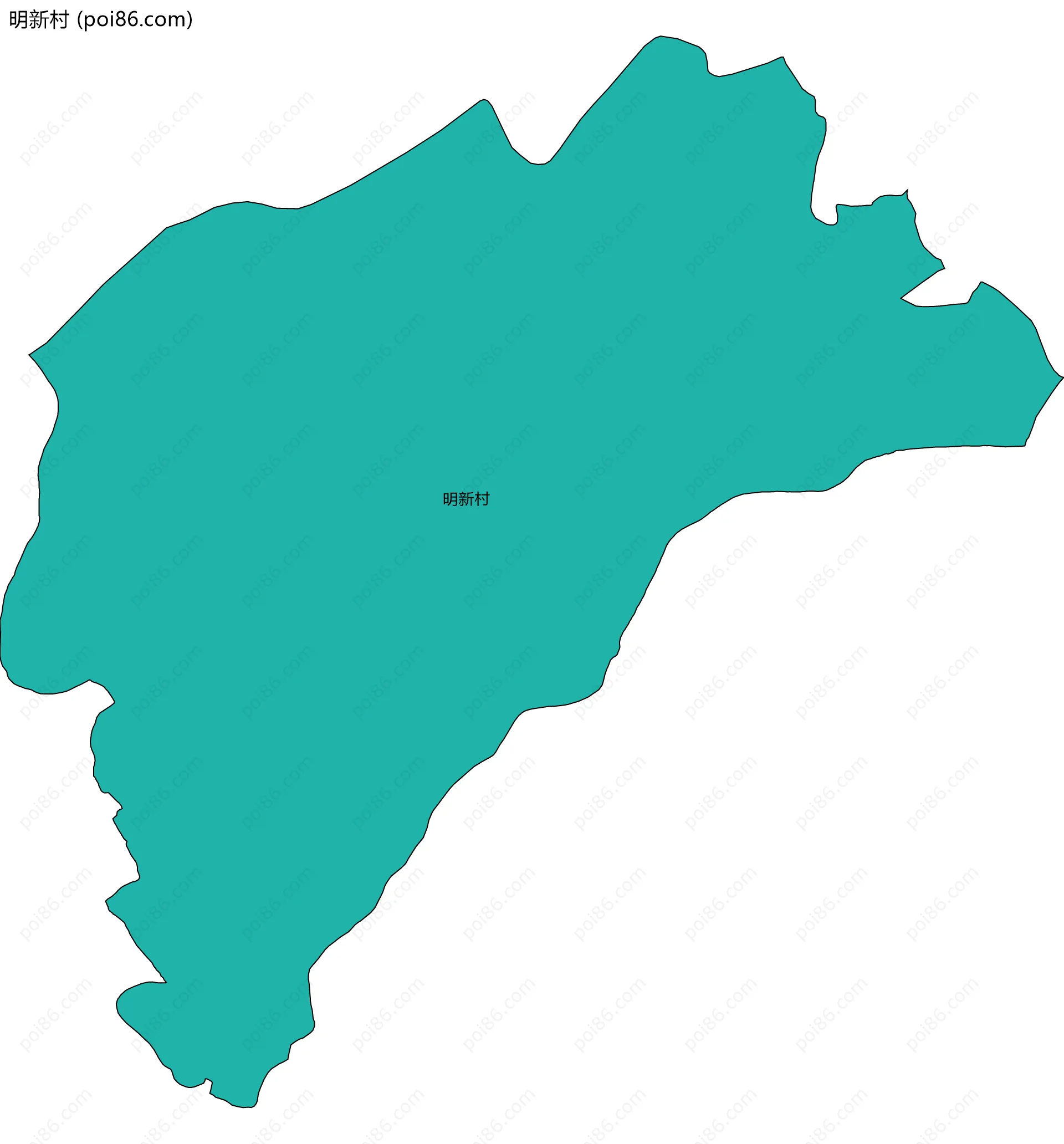 明新村边界地图