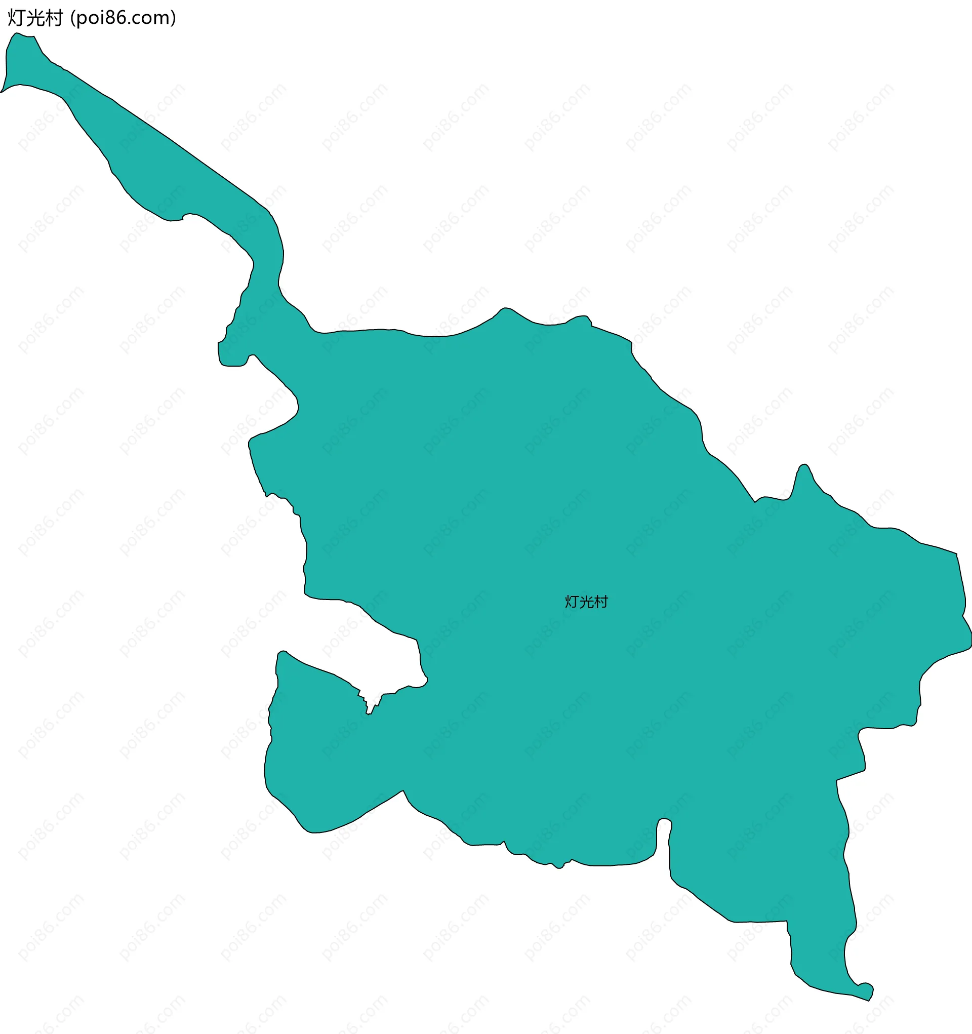灯光村边界地图