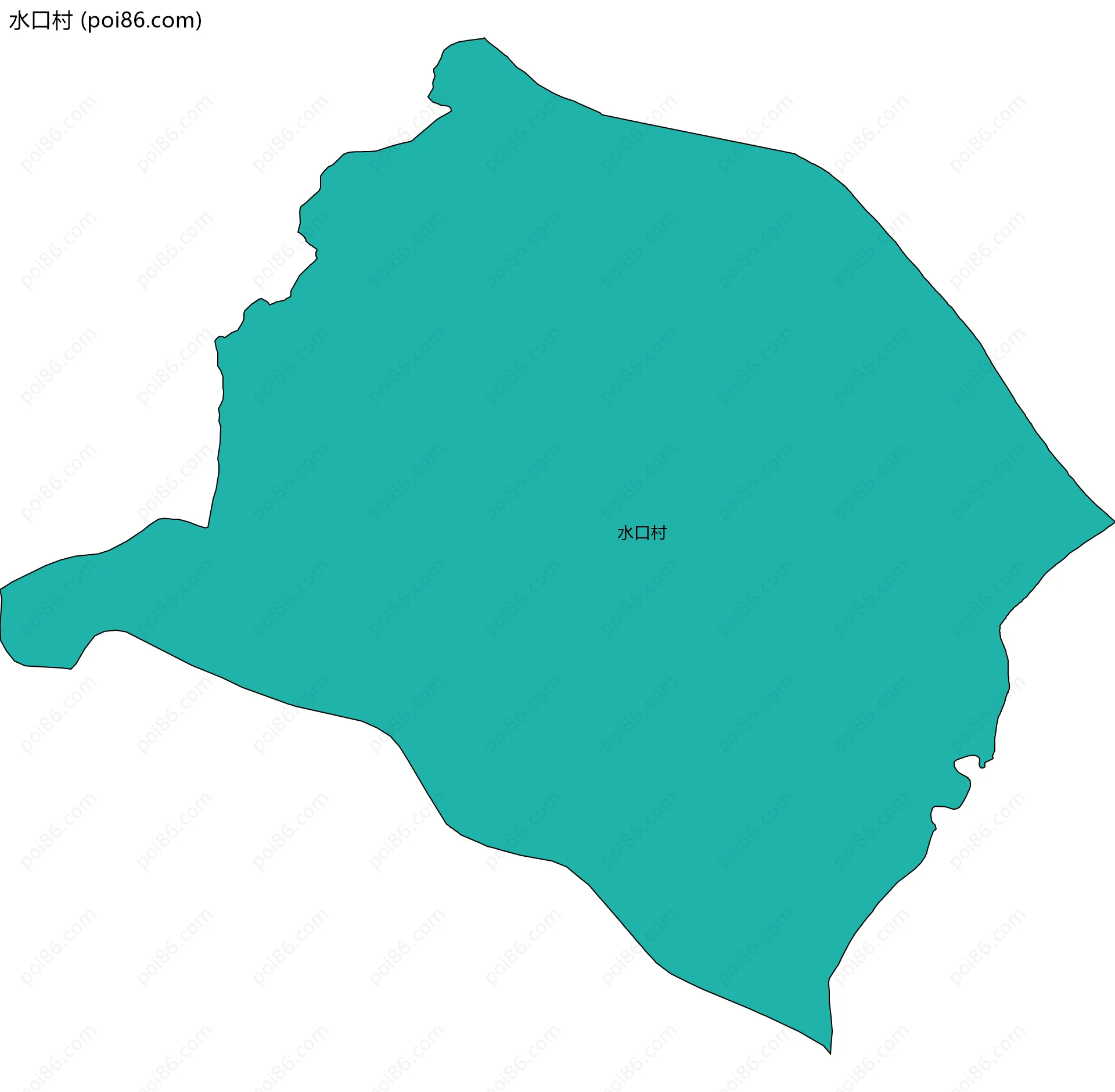 水口村边界地图