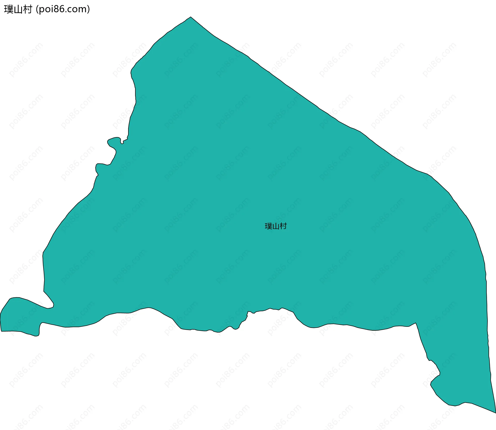 璞山村边界地图