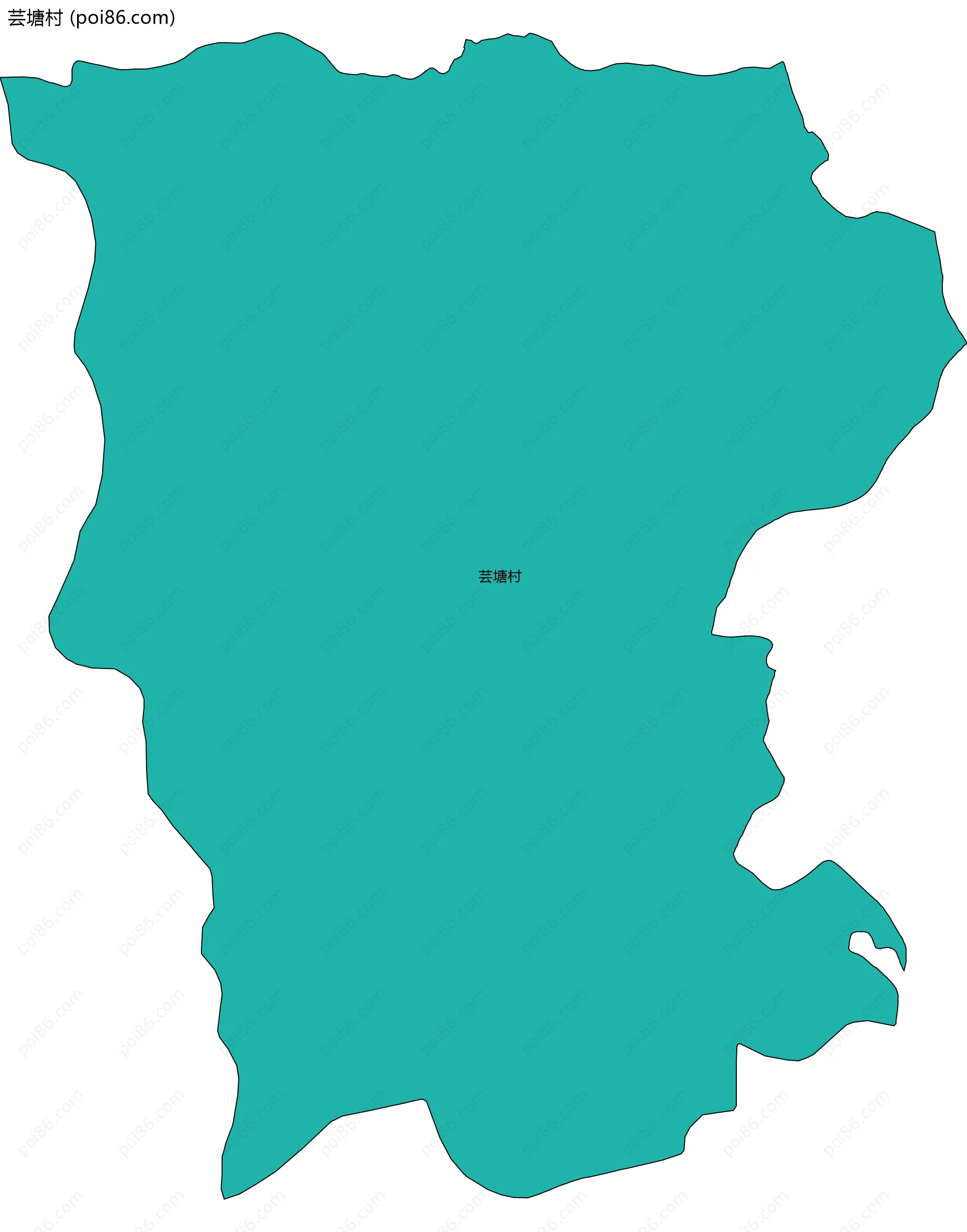 芸塘村边界地图