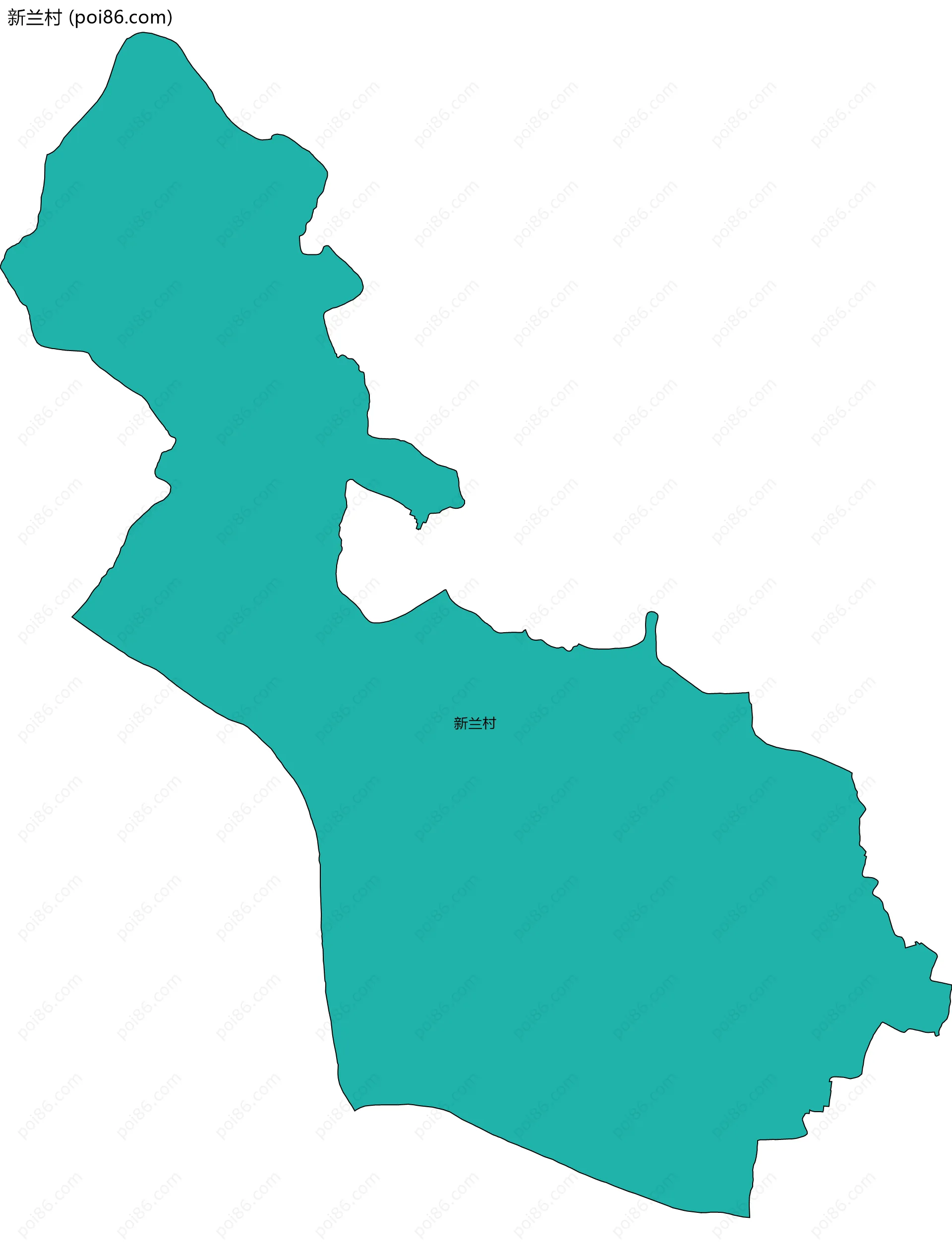 新兰村边界地图