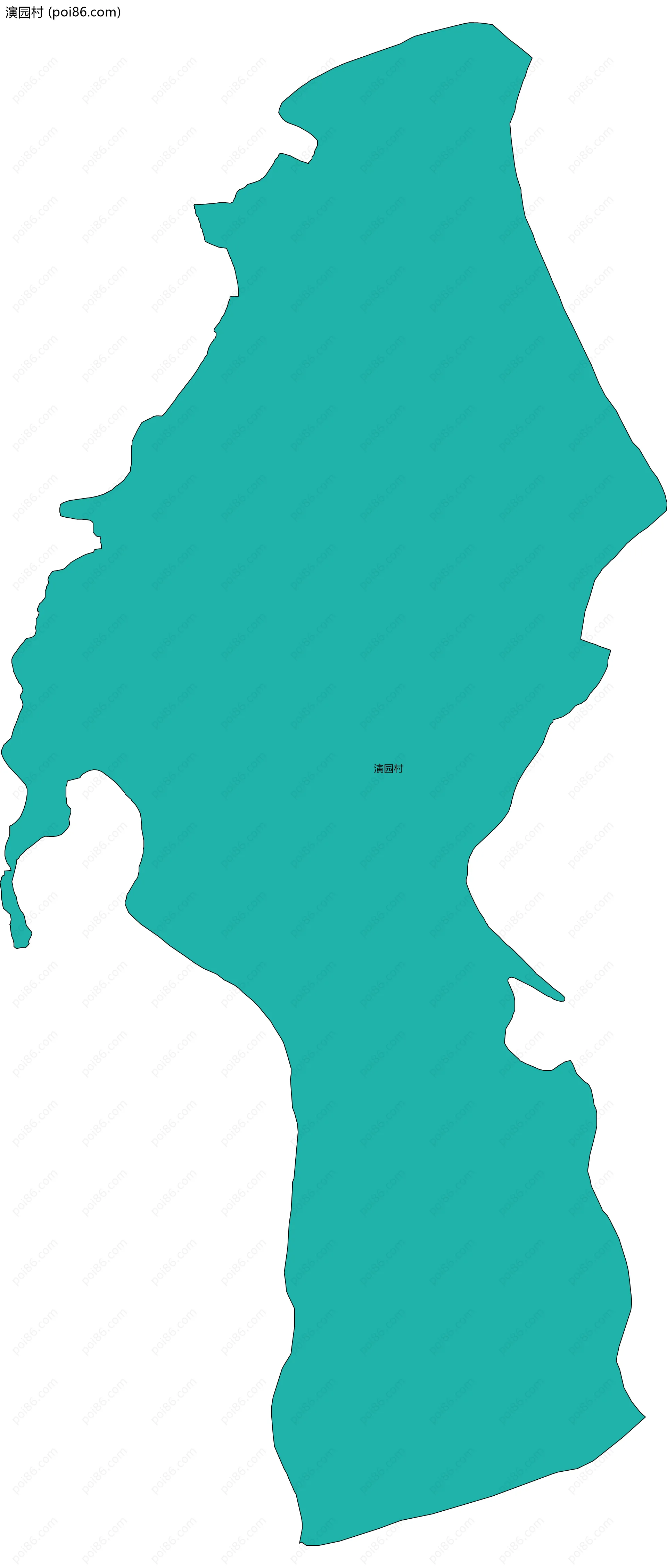 演园村边界地图