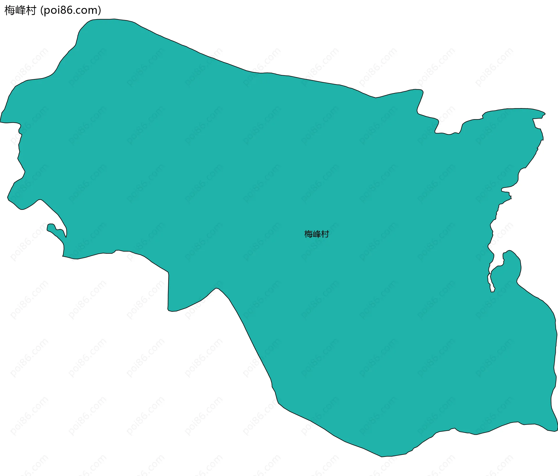 梅峰村边界地图