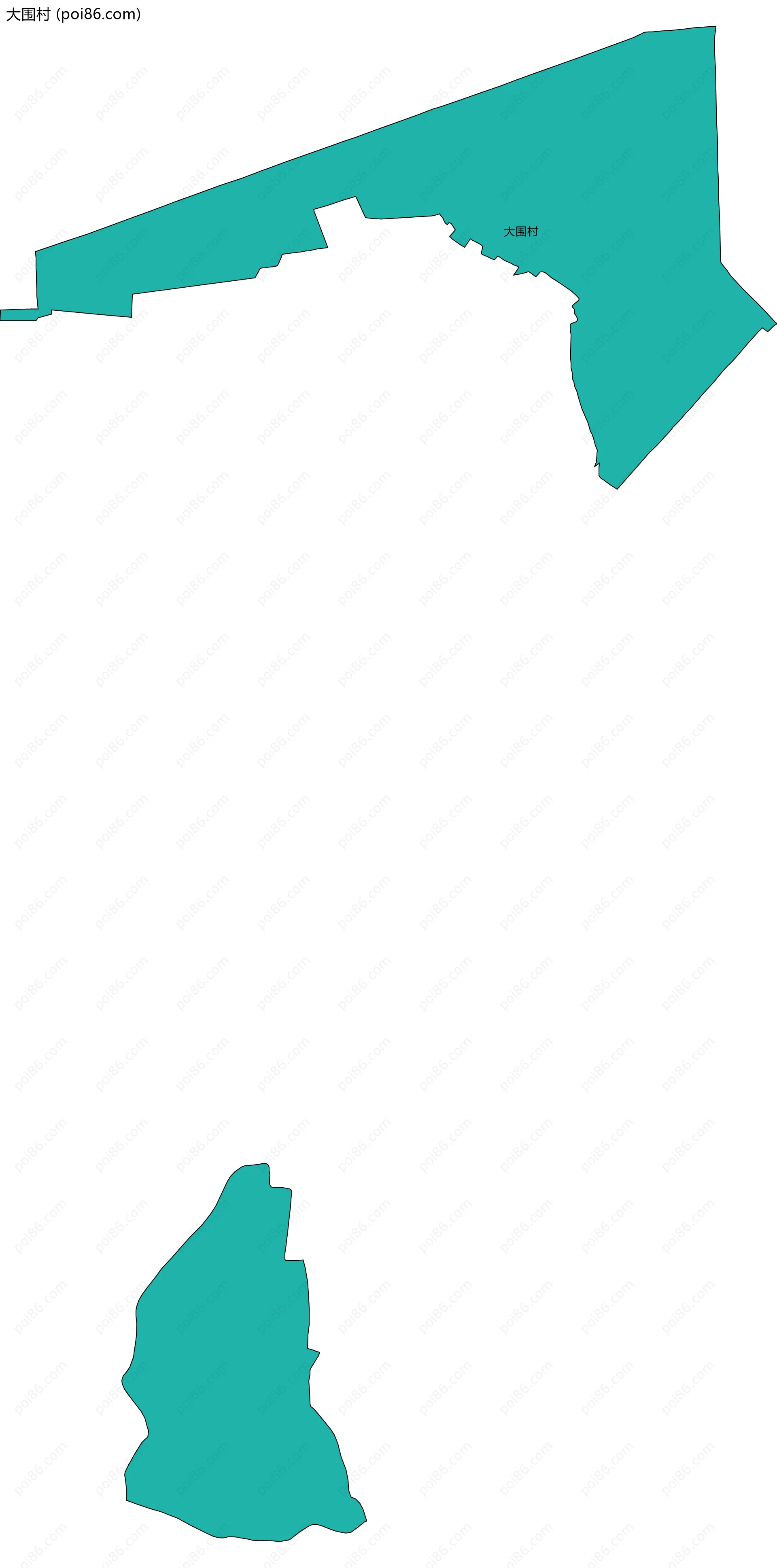 大围村边界地图