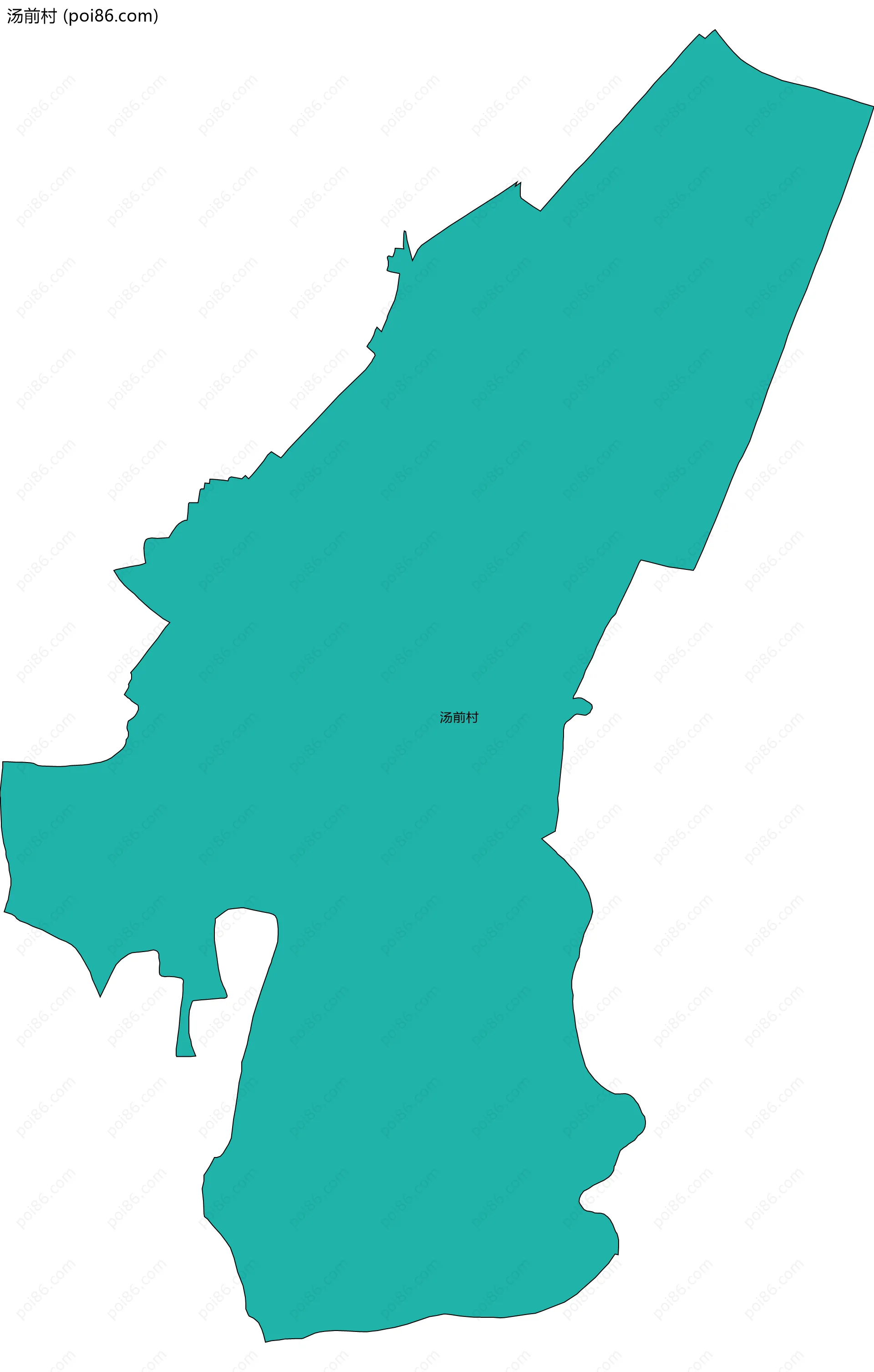 汤前村边界地图