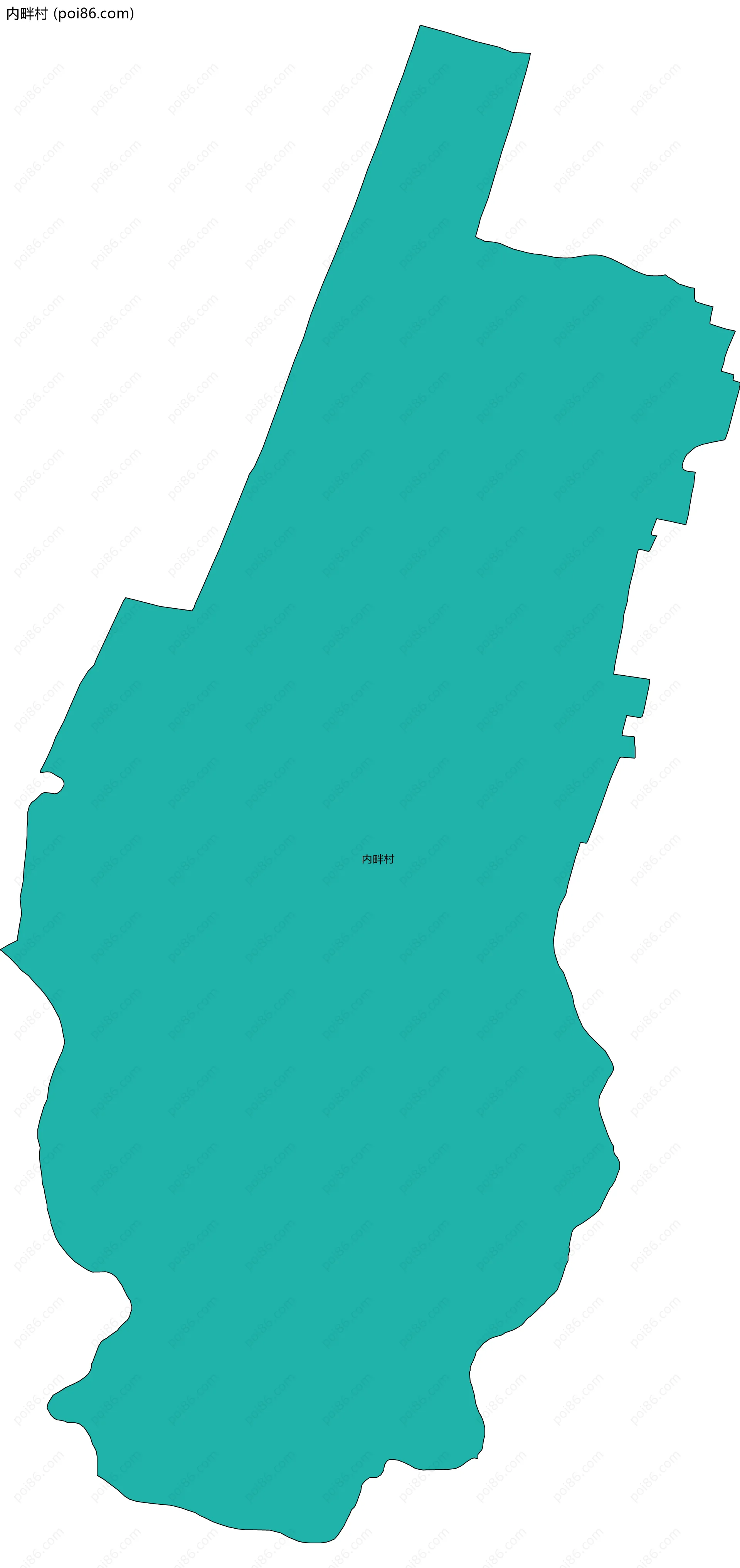 内畔村边界地图