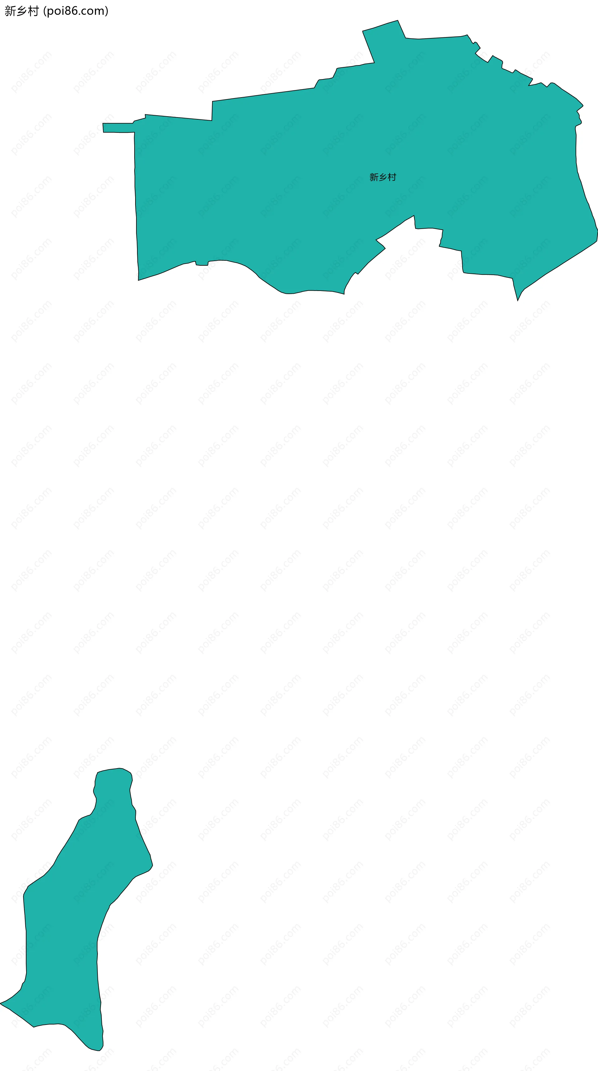 新乡村边界地图