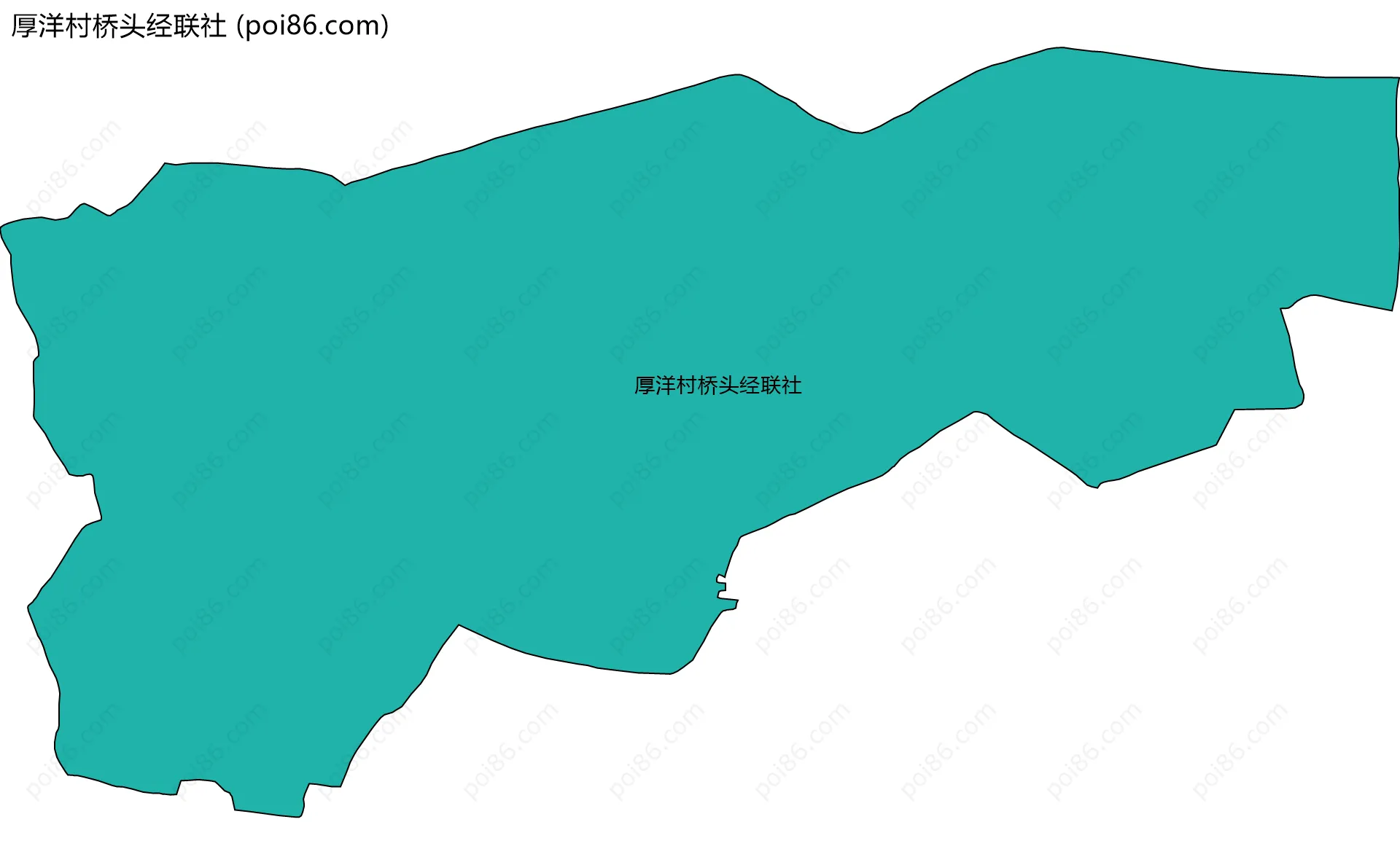 厚洋村桥头经联社边界地图