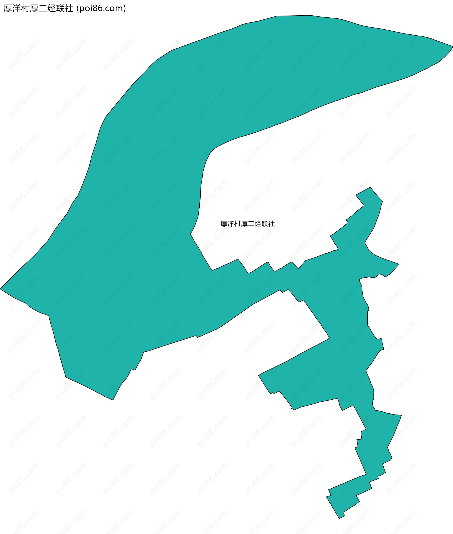 厚洋村厚二经联社边界地图