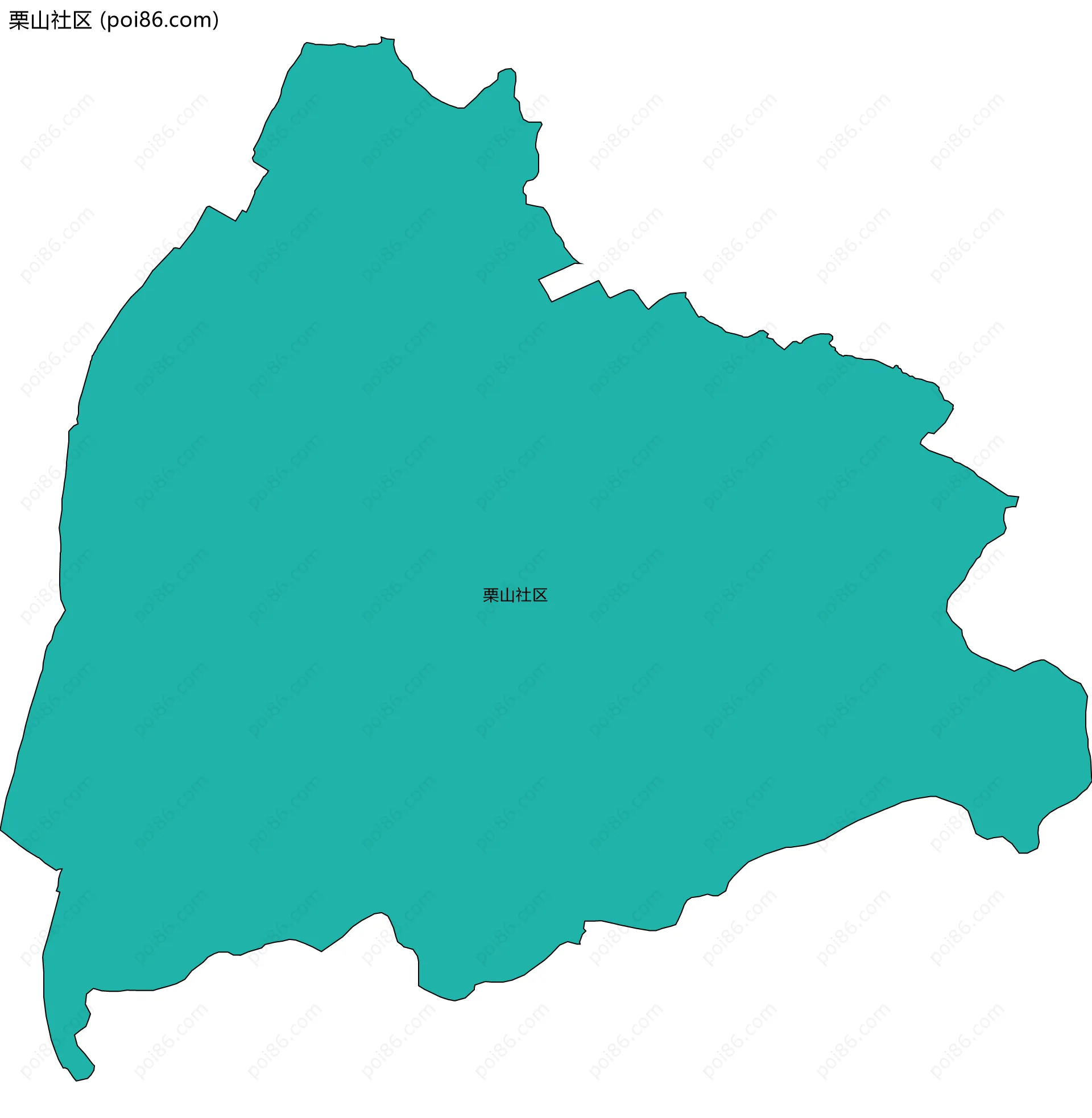 栗山社区边界地图