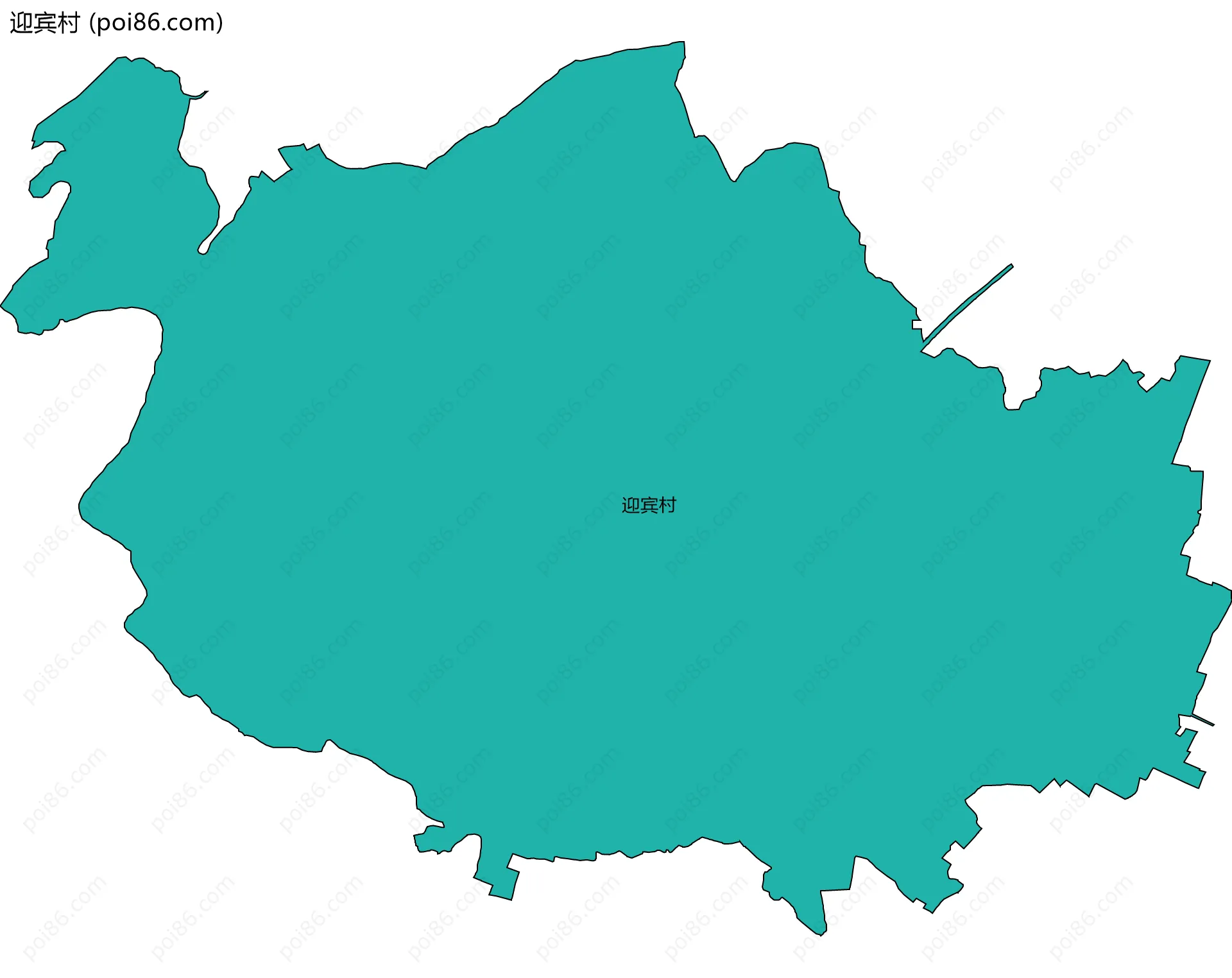 迎宾村边界地图