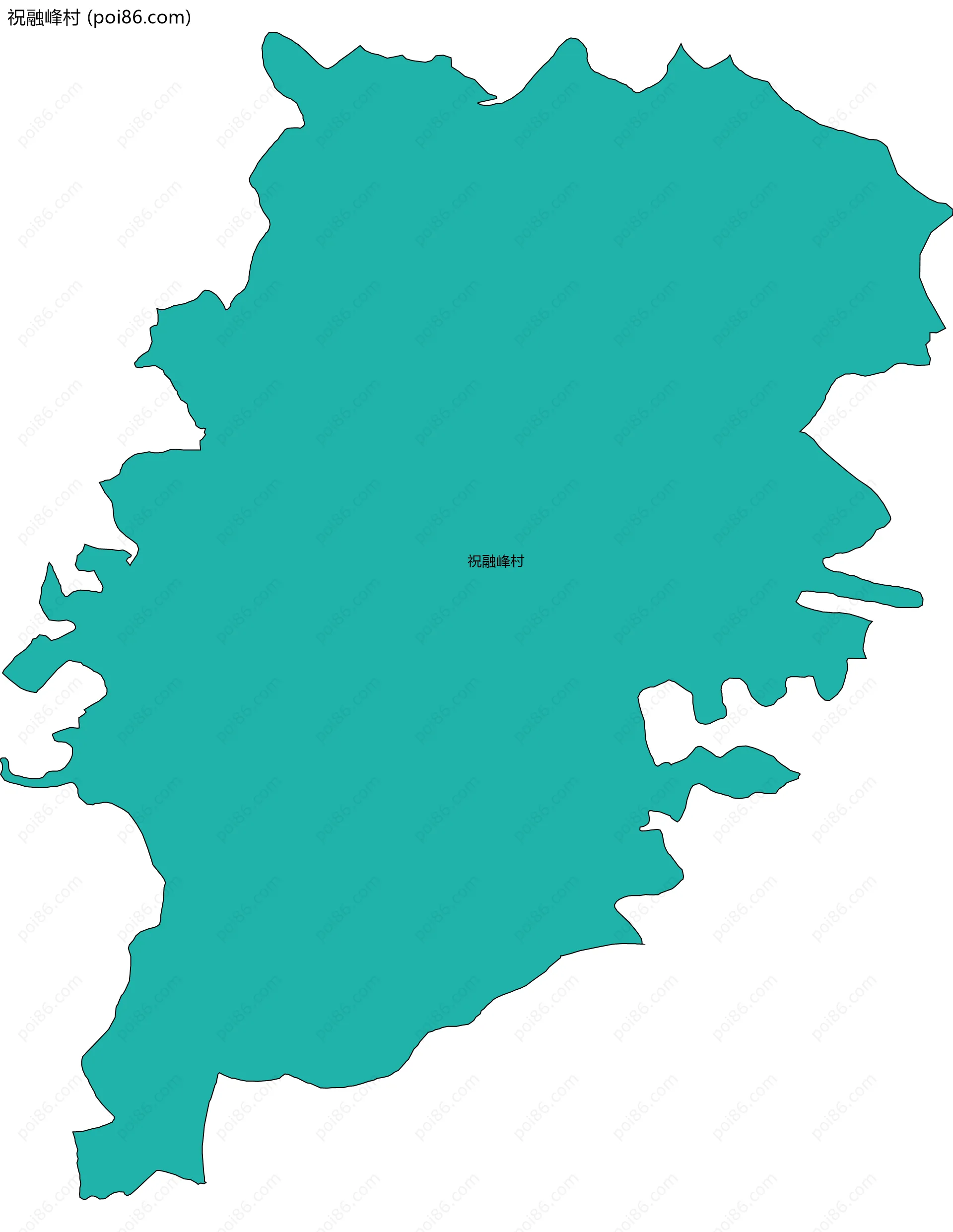 祝融峰村边界地图