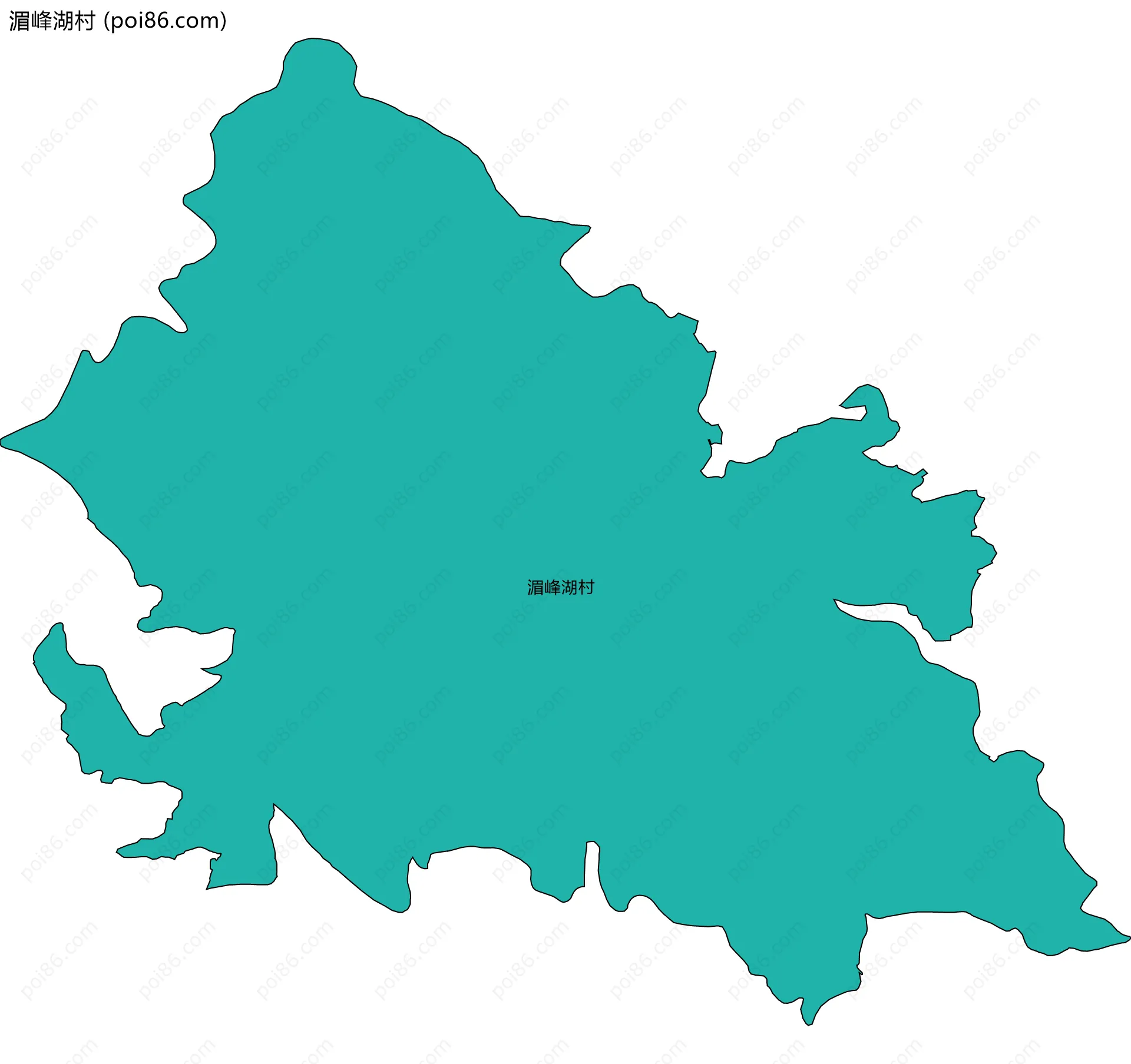 湄峰湖村边界地图