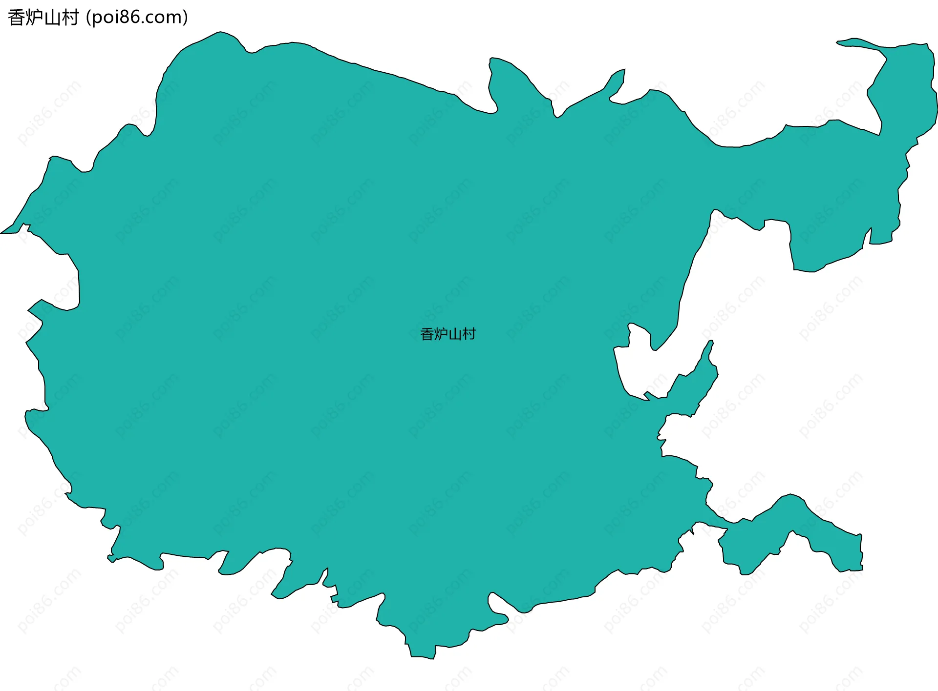 香炉山村边界地图