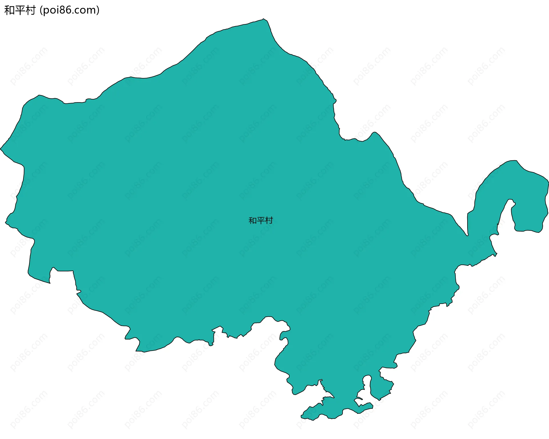 和平村边界地图