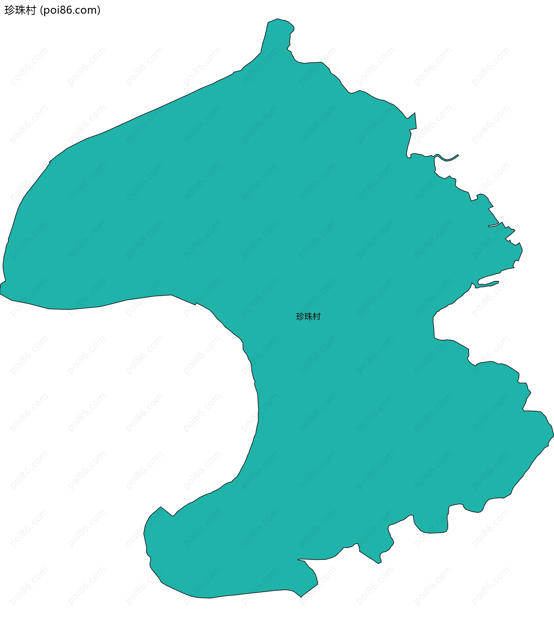 珍珠村边界地图